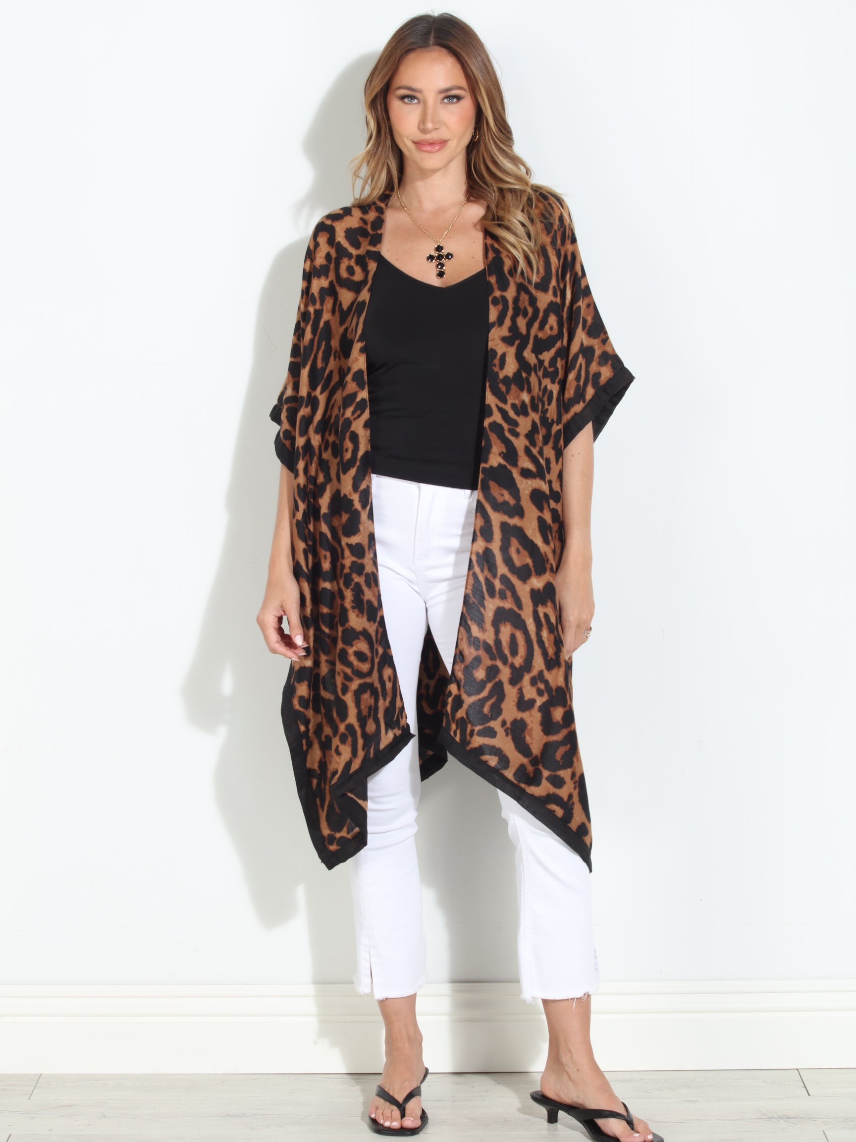 Leopard Print Kimono