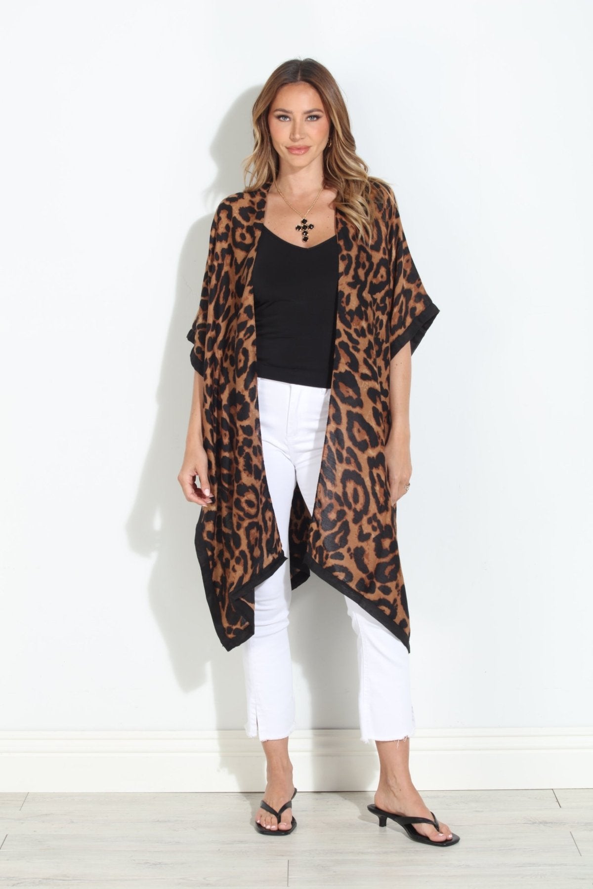 Leopard Print Kimono