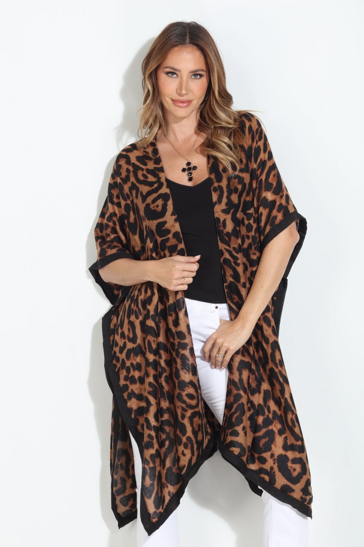Leopard Print Kimono