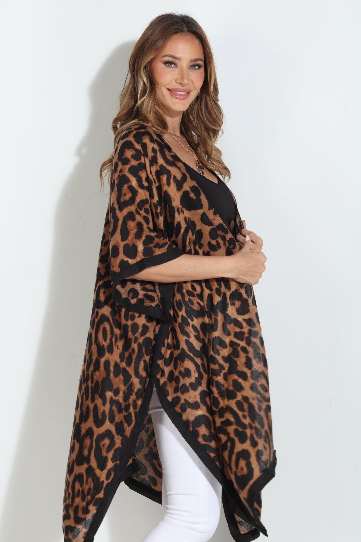 Leopard Print Kimono