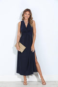 Navy Twist Maxi Dress-BEST SELLER