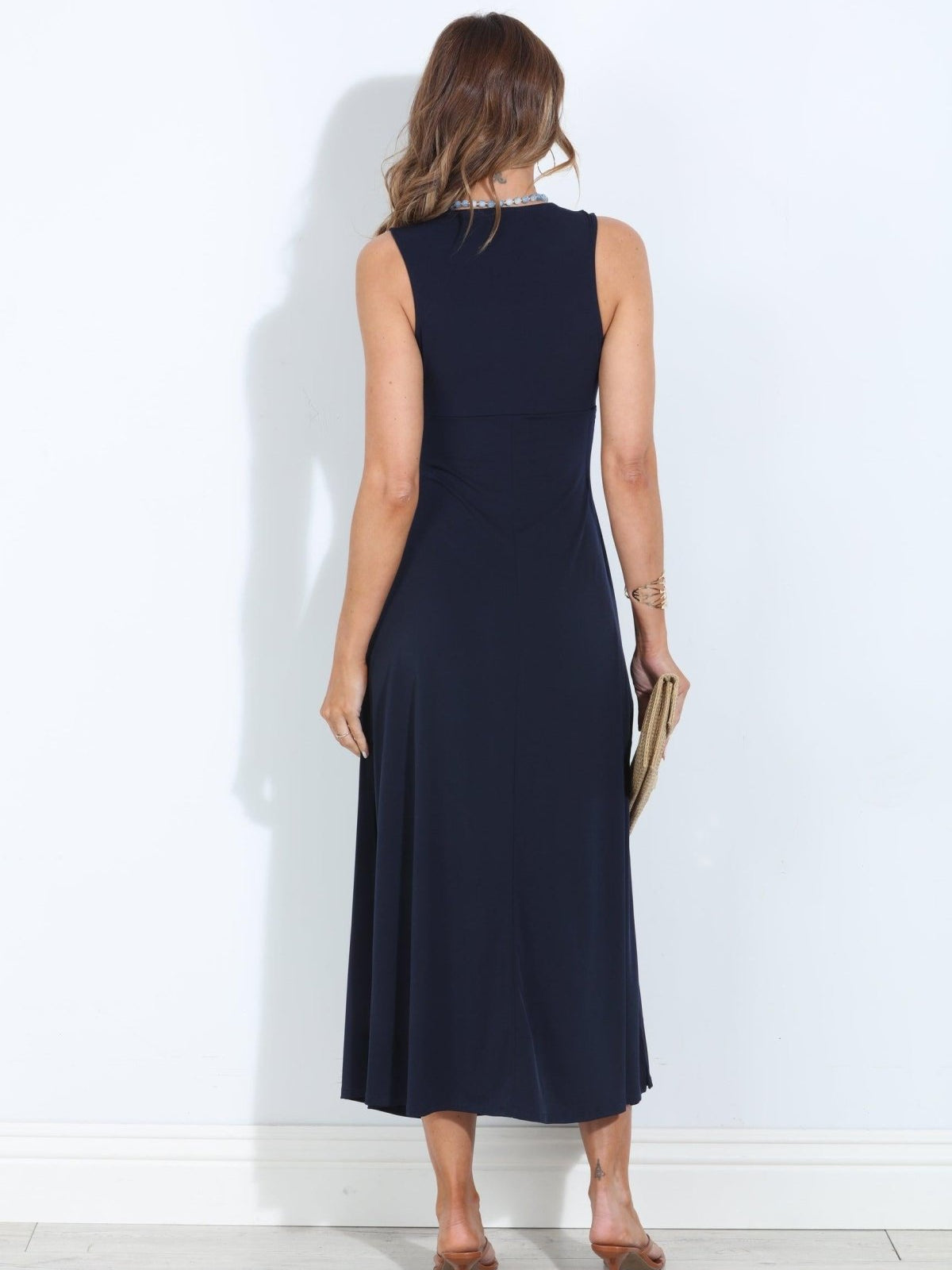 Navy Twist Maxi Dress-BEST SELLER