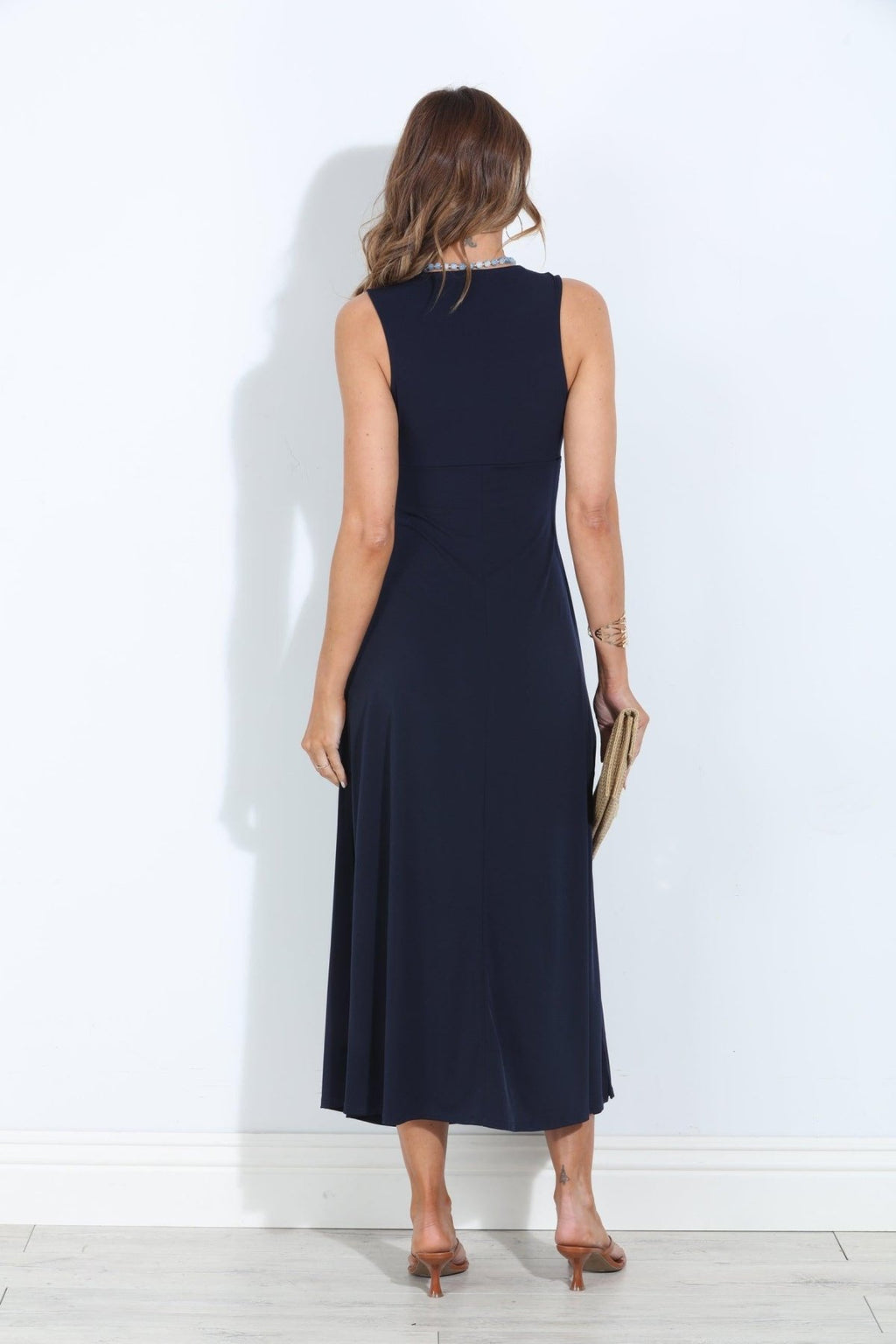 Navy Twist Maxi Dress-BEST SELLER