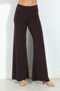 Chocolate Stretch Wide Leg Pants-BEST SELLER