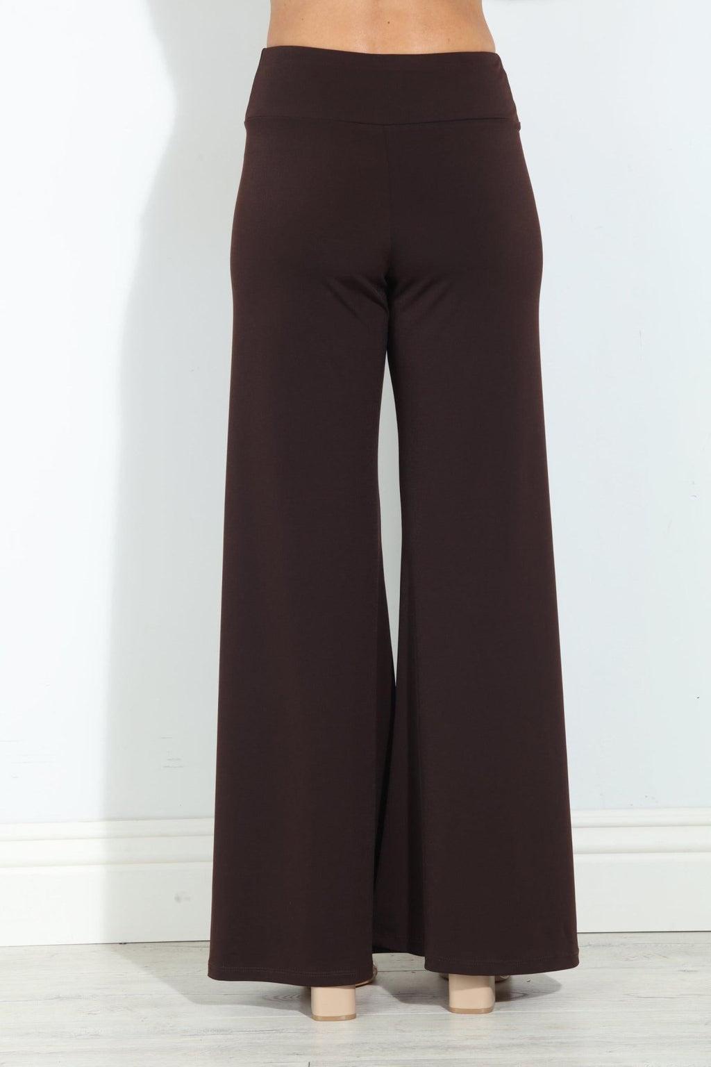 Chocolate Stretch Wide Leg Pants-BEST SELLER
