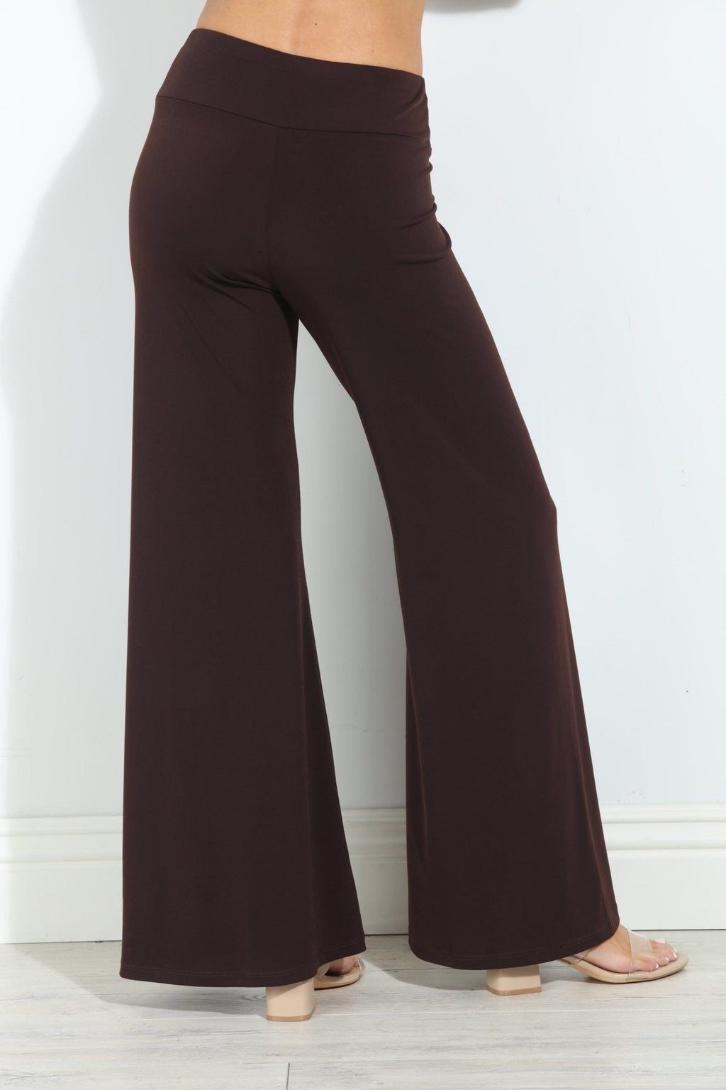 Chocolate Stretch Wide Leg Pants-BEST SELLER