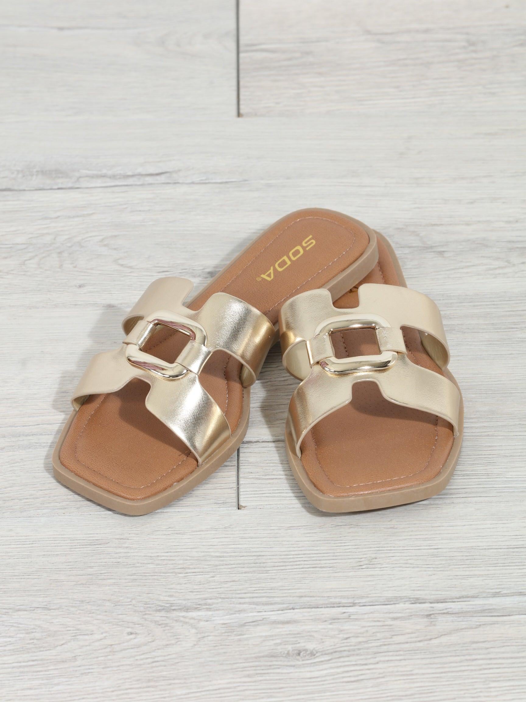 Feng Gold Buckle Sandal-FINAL SALE