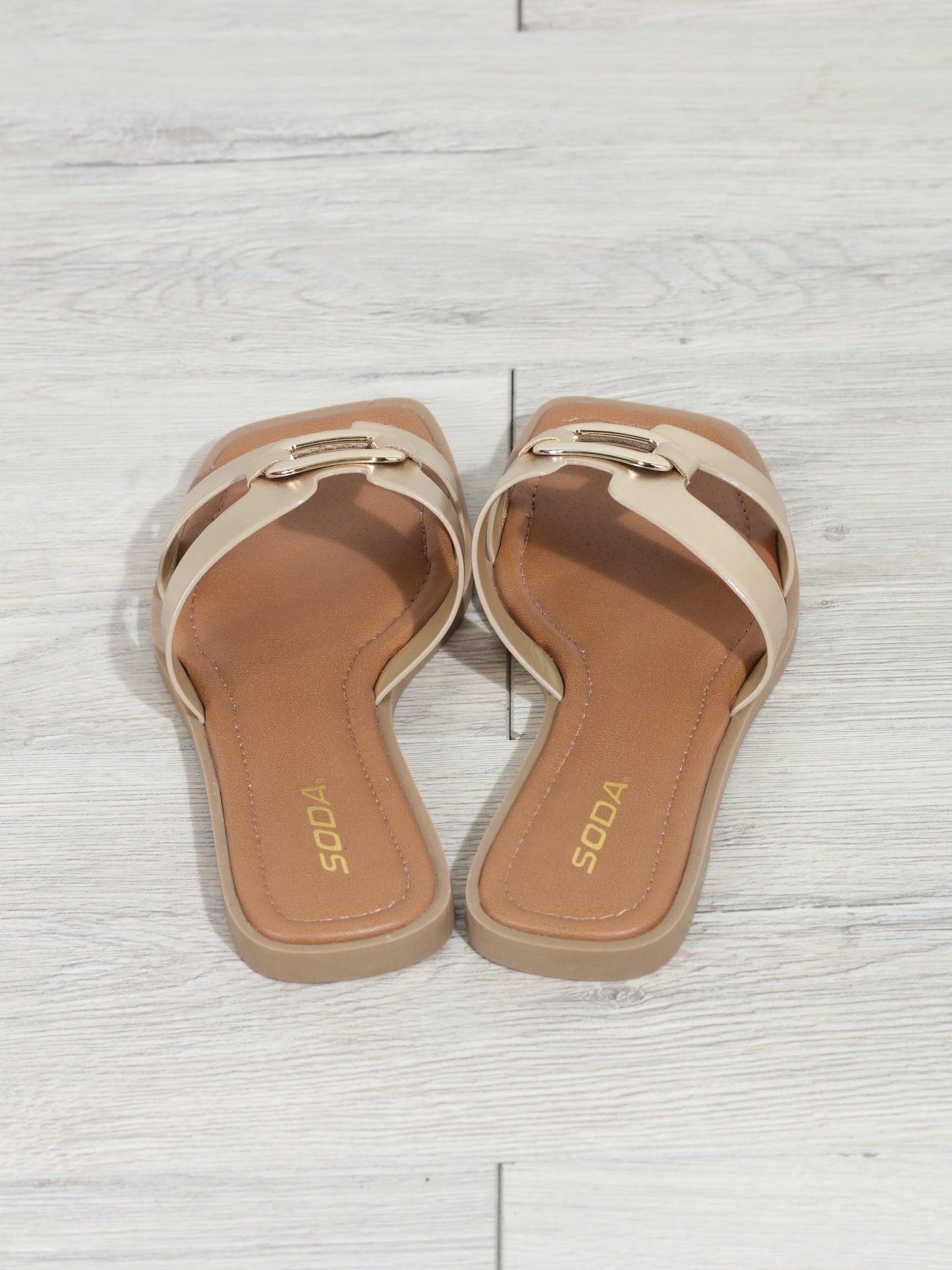 Feng Gold Buckle Sandal-FINAL SALE