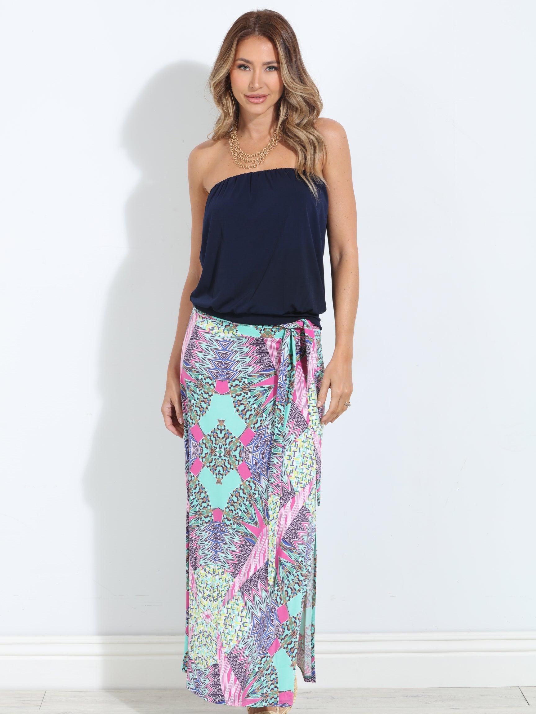 Memphis Tie Front Maxi Skirt-FINAL SALE
