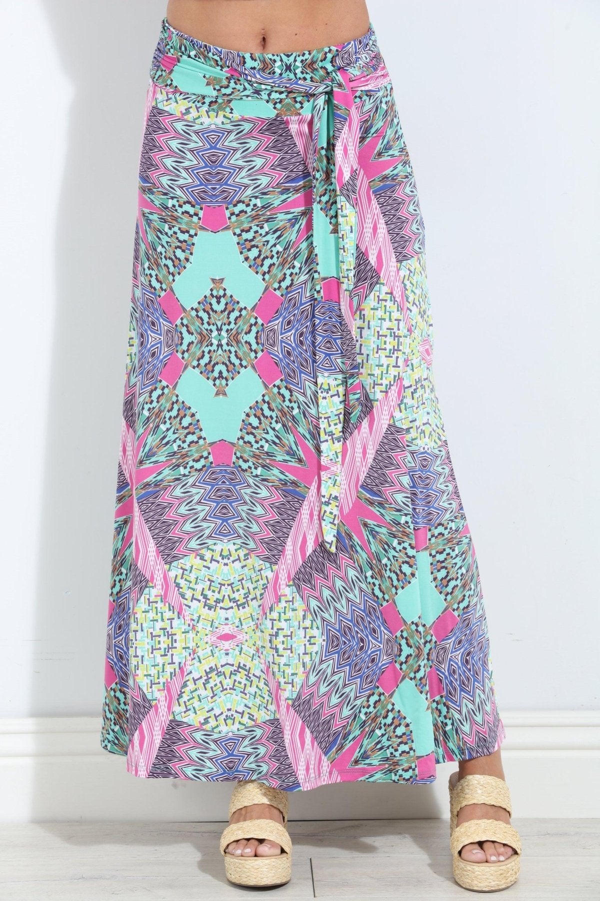 Memphis Tie Front Maxi Skirt-FINAL SALE