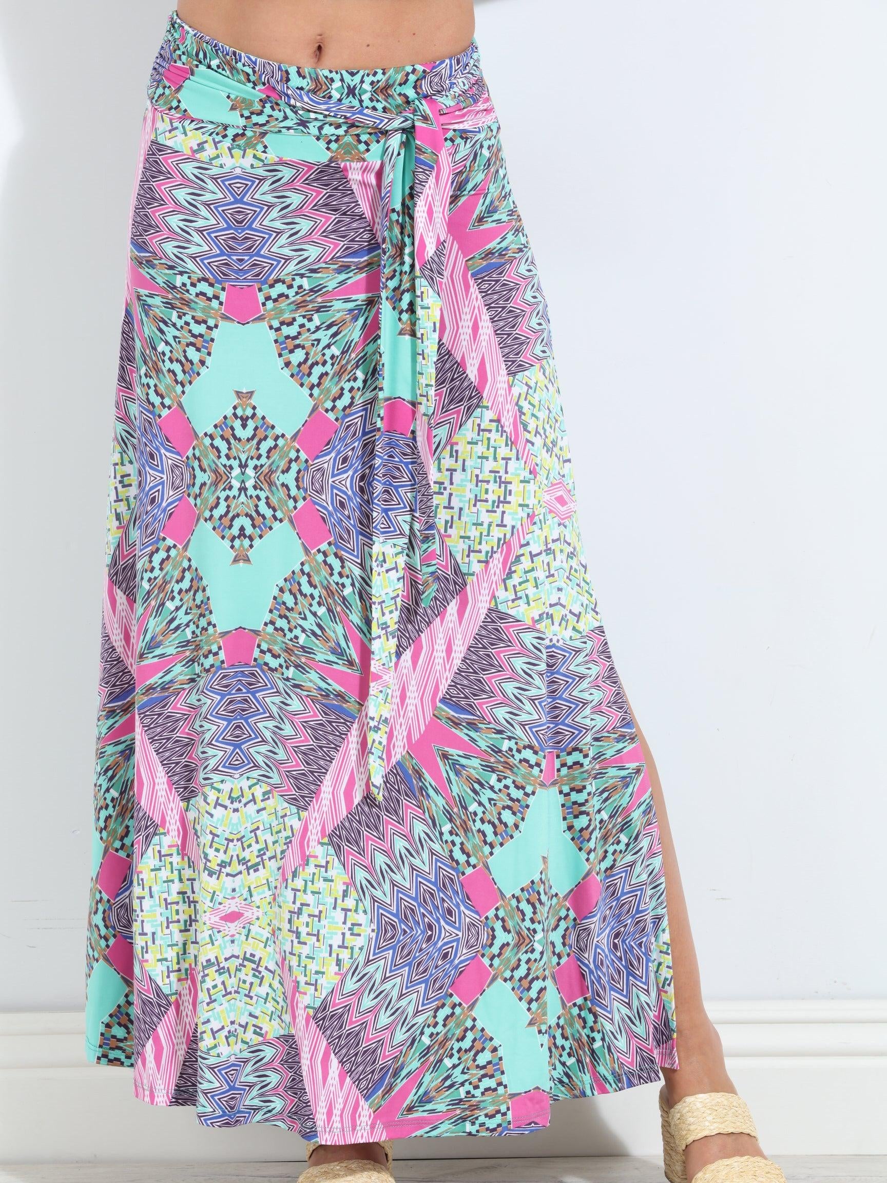 Memphis Tie Front Maxi Skirt-FINAL SALE