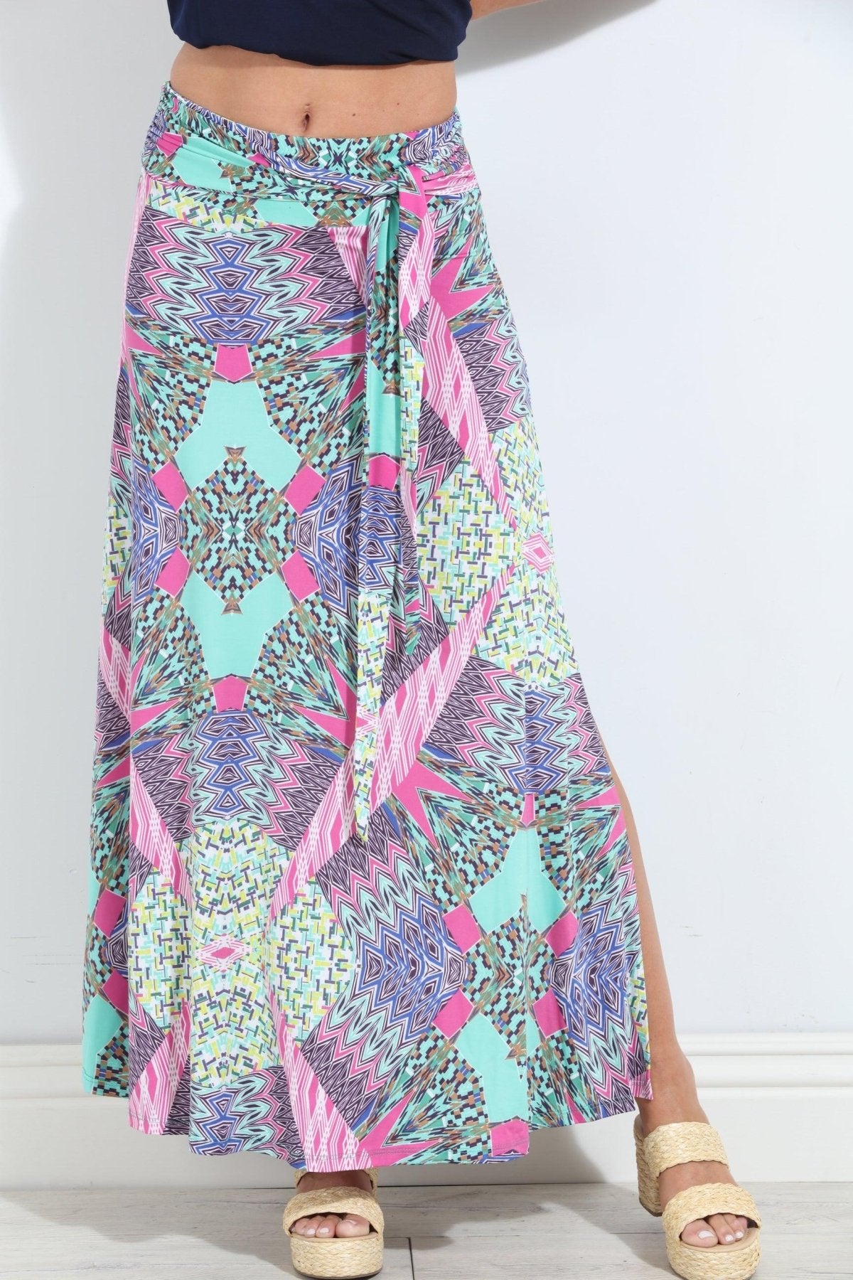 Memphis Tie Front Maxi Skirt-FINAL SALE