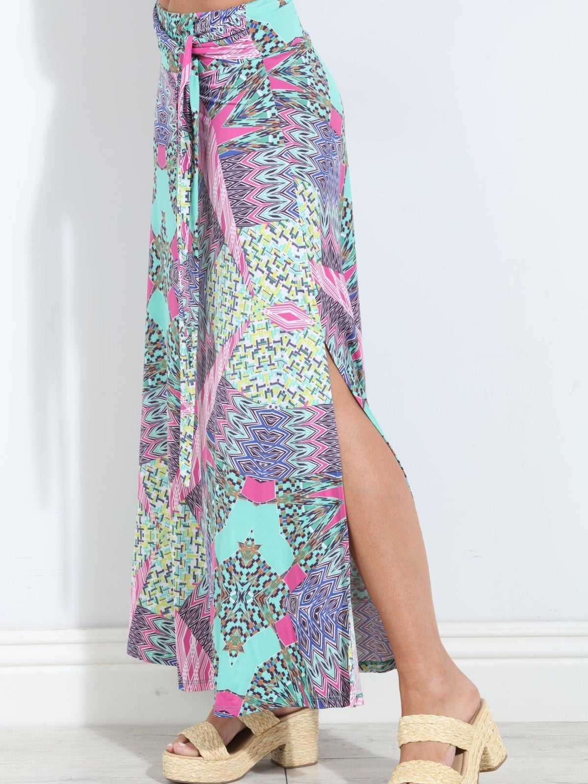 Memphis Tie Front Maxi Skirt-FINAL SALE