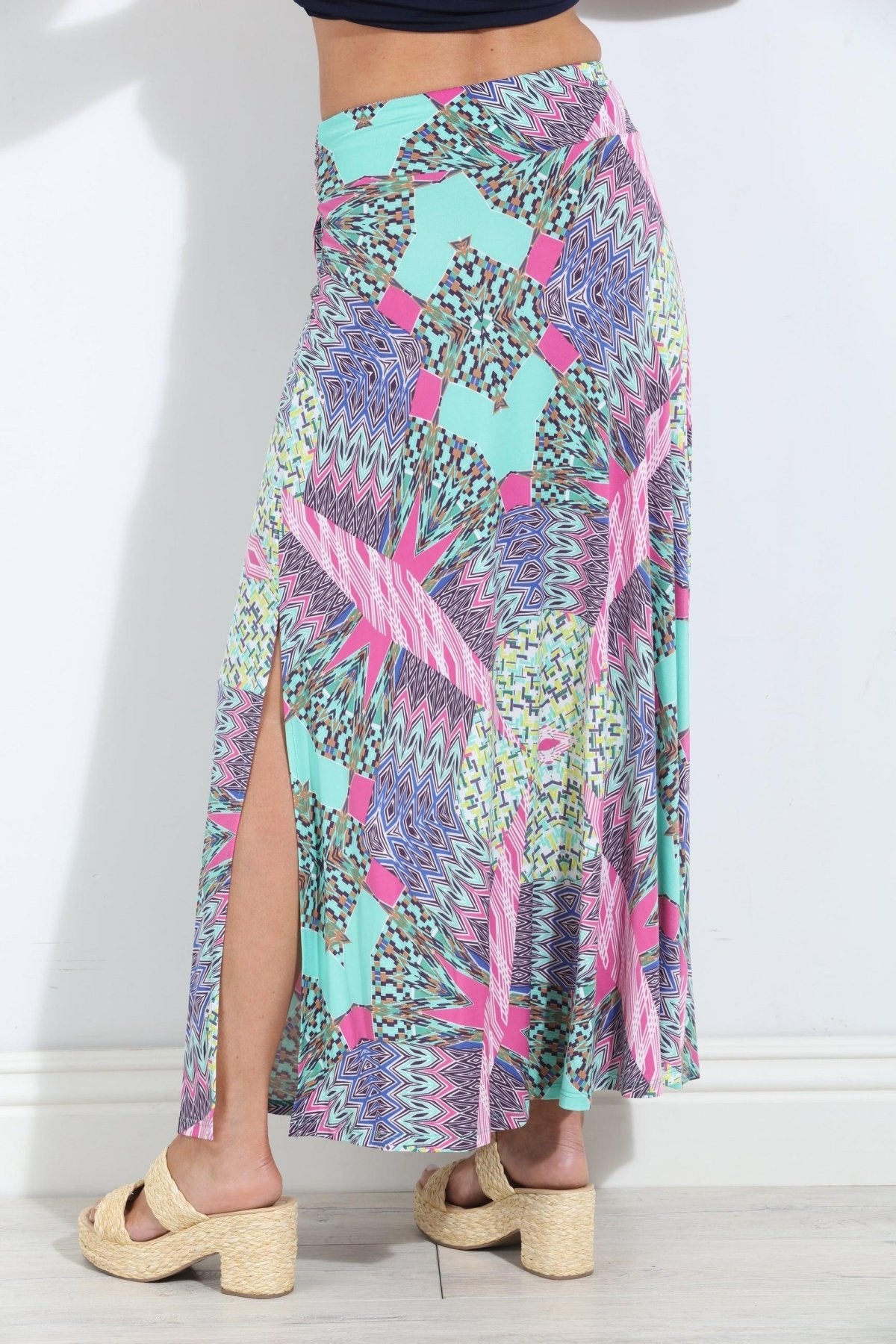 Memphis Tie Front Maxi Skirt-FINAL SALE