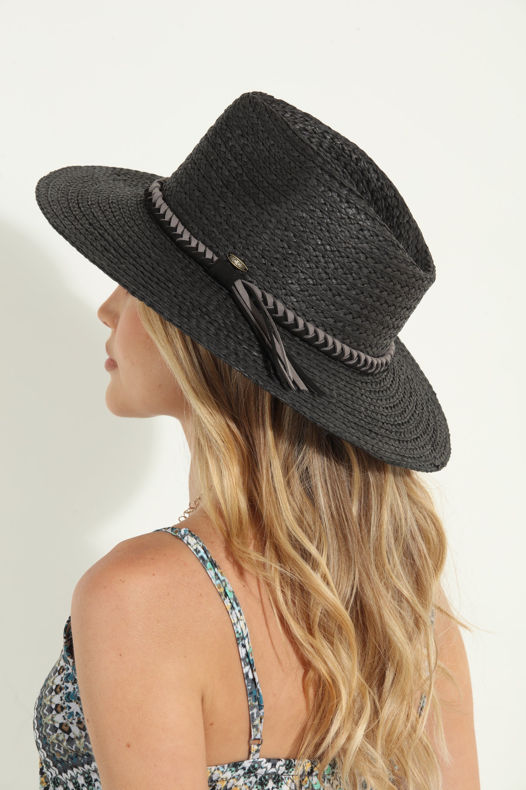 Salinas Black Woven Hat-BEST SELLER