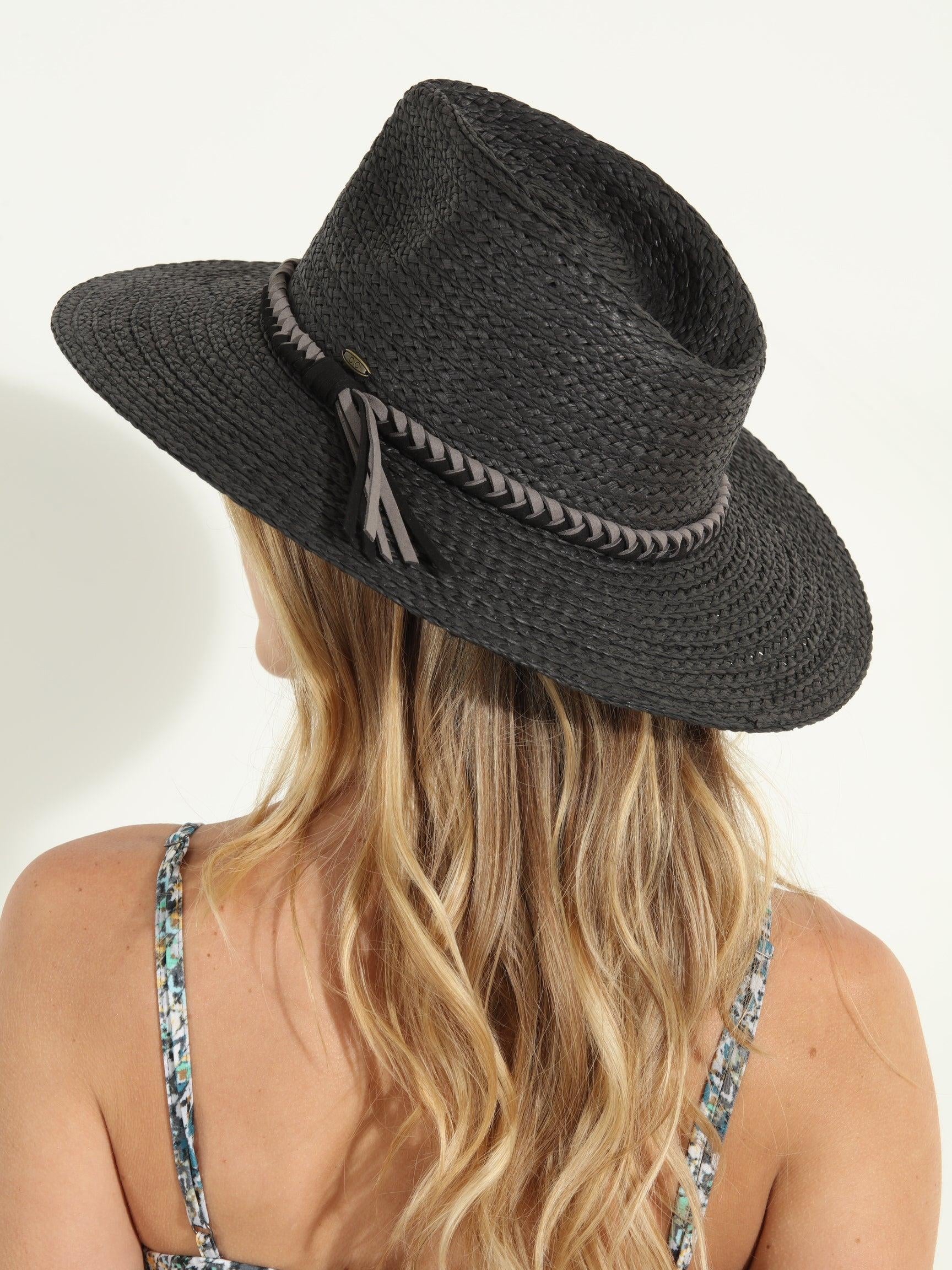 Salinas Black Woven Hat-BEST SELLER