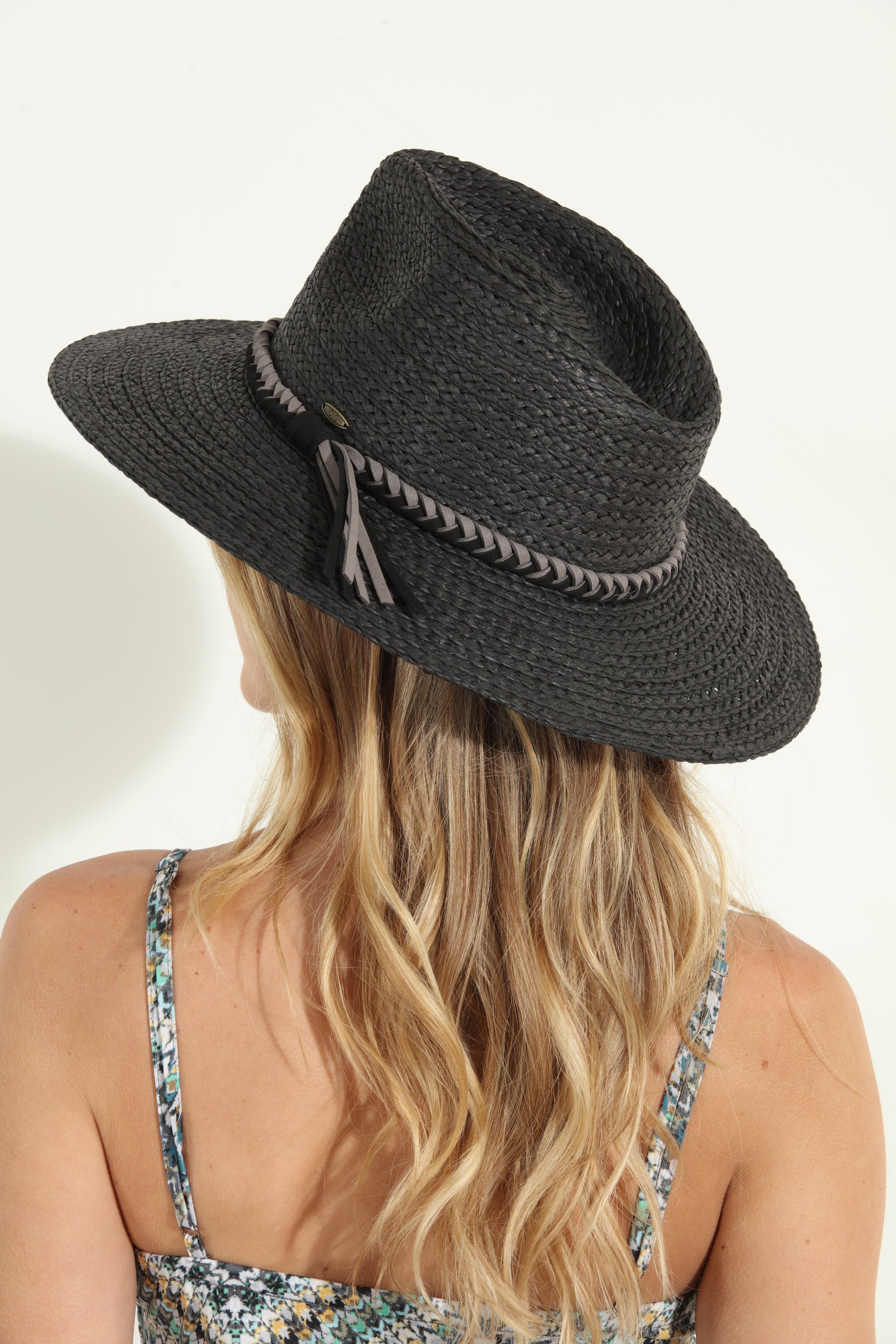 Salinas Black Woven Hat-BEST SELLER