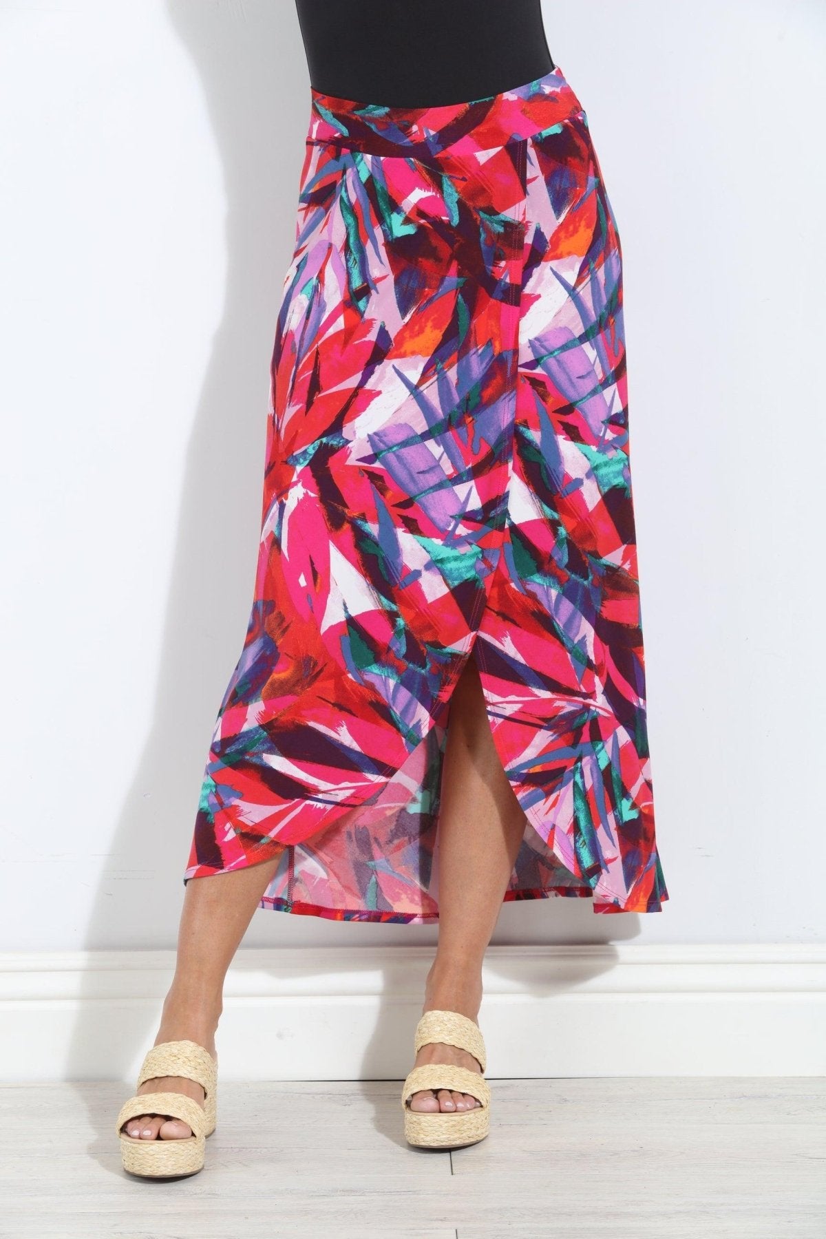 Palmera Faux Wrap Maxi Skirt-FINAL SALE
