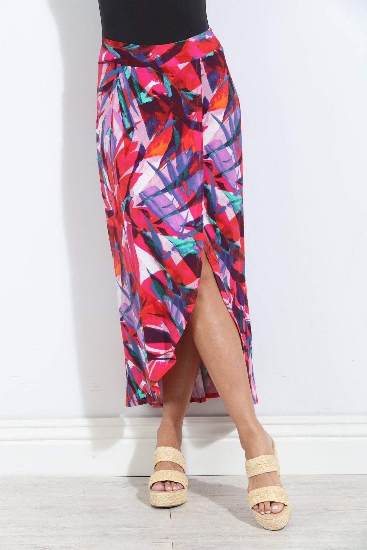 Palmera Faux Wrap Maxi Skirt-FINAL SALE