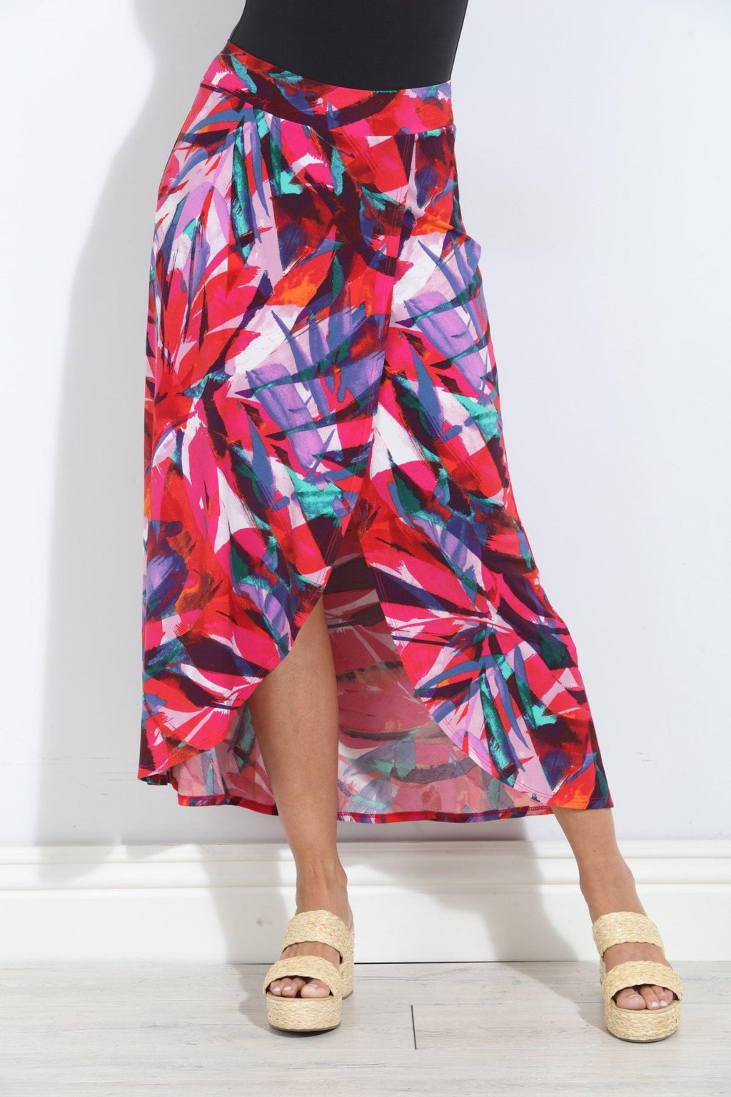 Palmera Faux Wrap Maxi Skirt-FINAL SALE