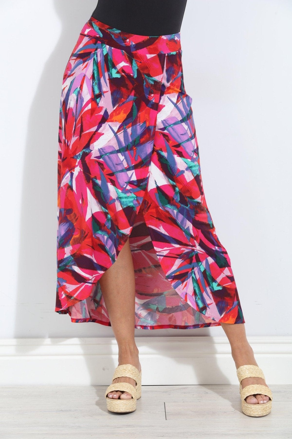 Palmera Faux Wrap Maxi Skirt-FINAL SALE
