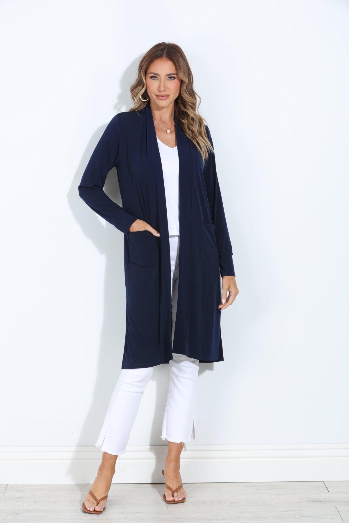 Navy Relaxed Lux Cardigan-BEST SELLER