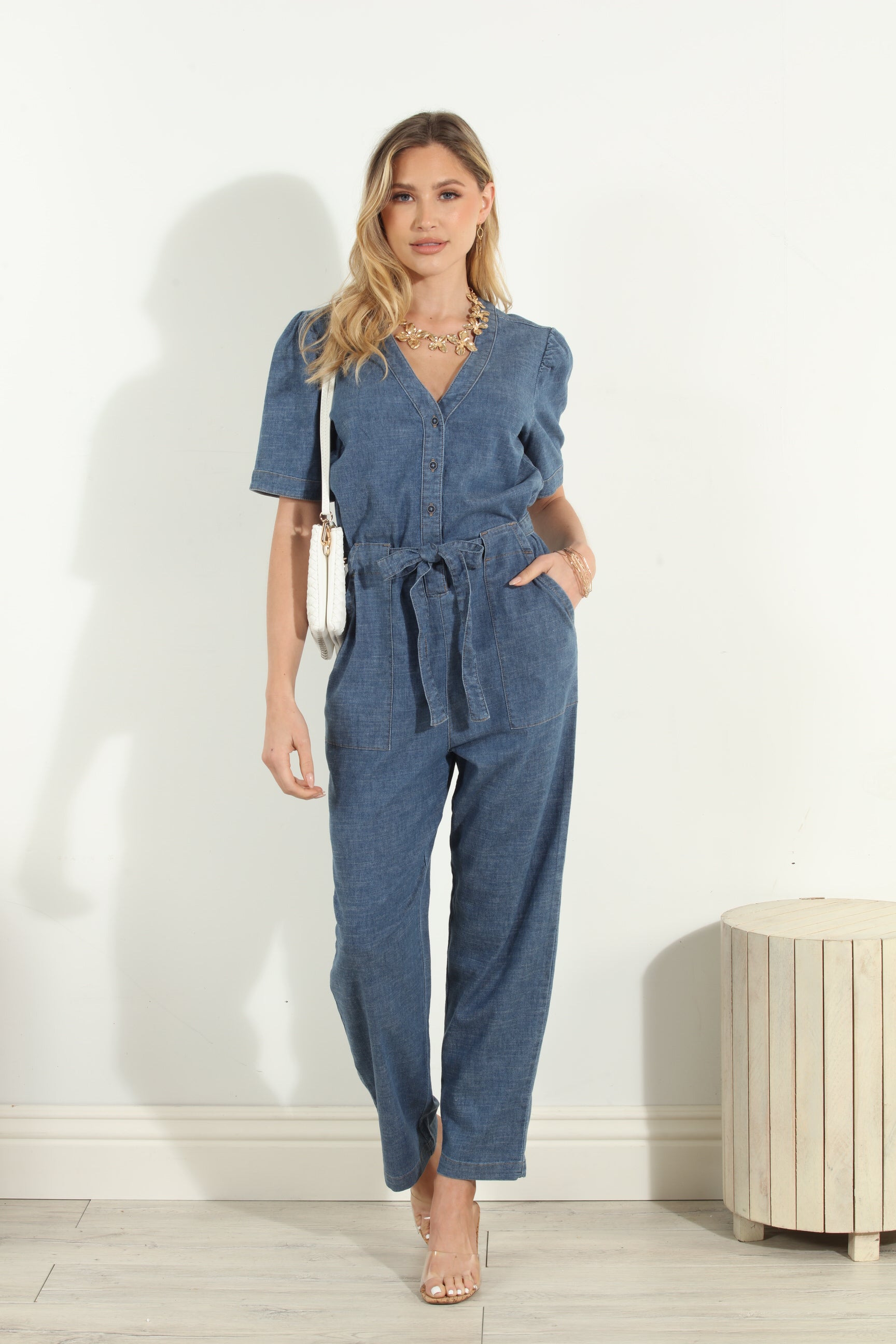 Level 99 Ella Denim Jumpsuit-FINAL SALE