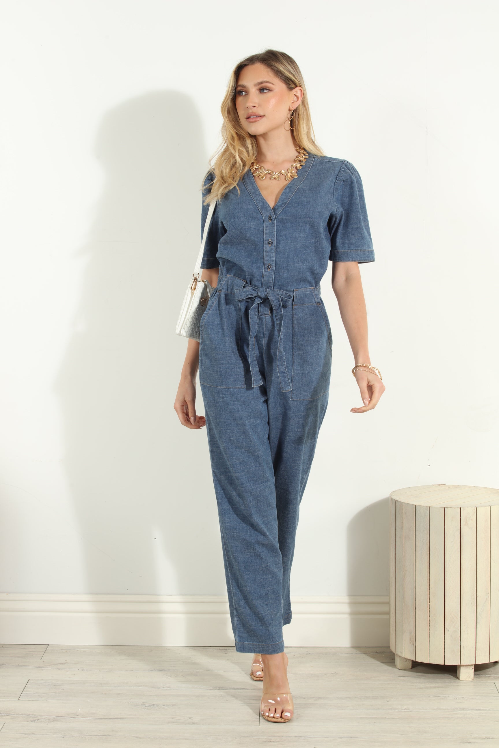 Level 99 Ella Denim Jumpsuit-FINAL SALE