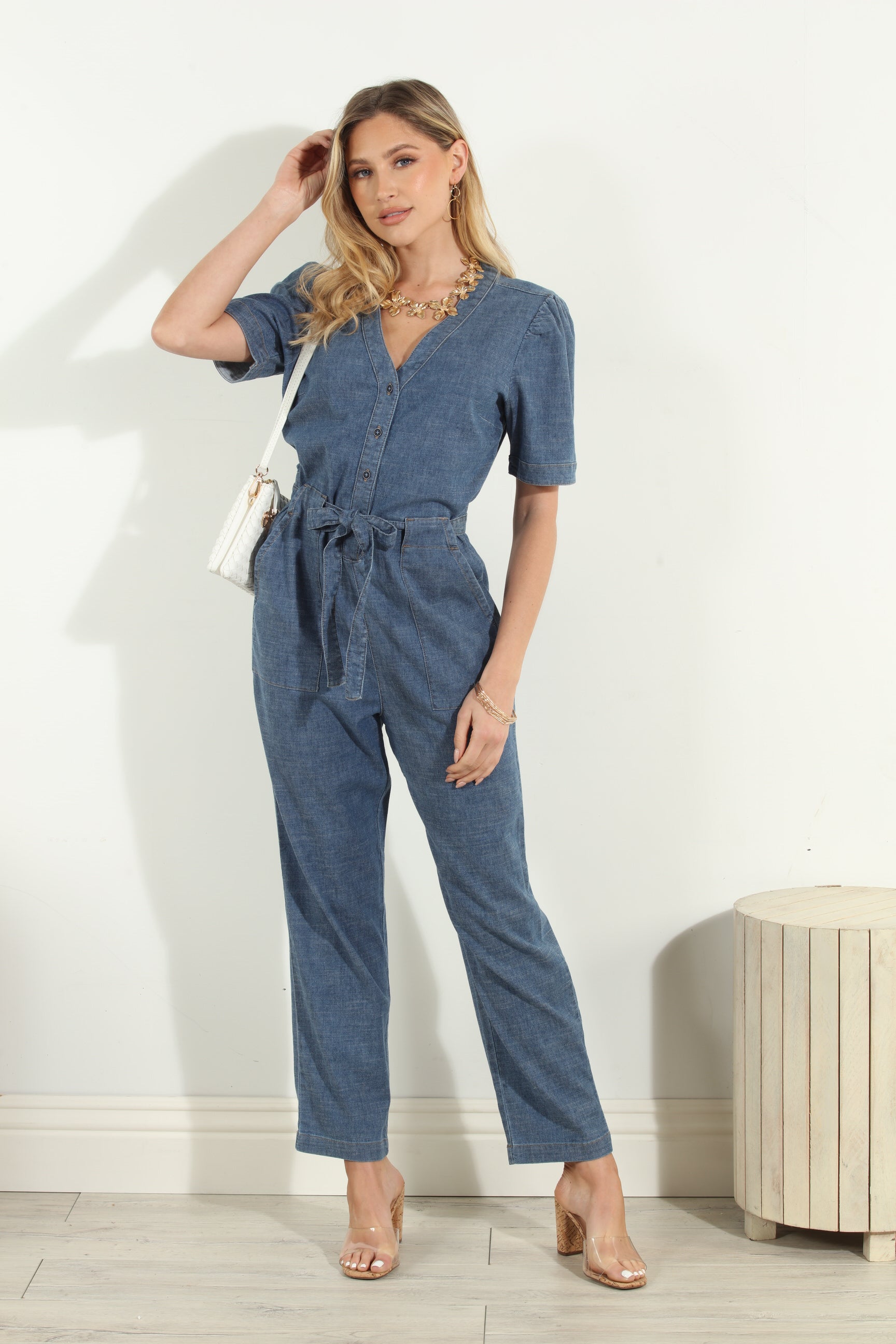 Level 99 Ella Denim Jumpsuit-FINAL SALE