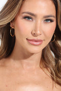 Caroline Everyday Hoop Earrings - 14K Gold Dipped
