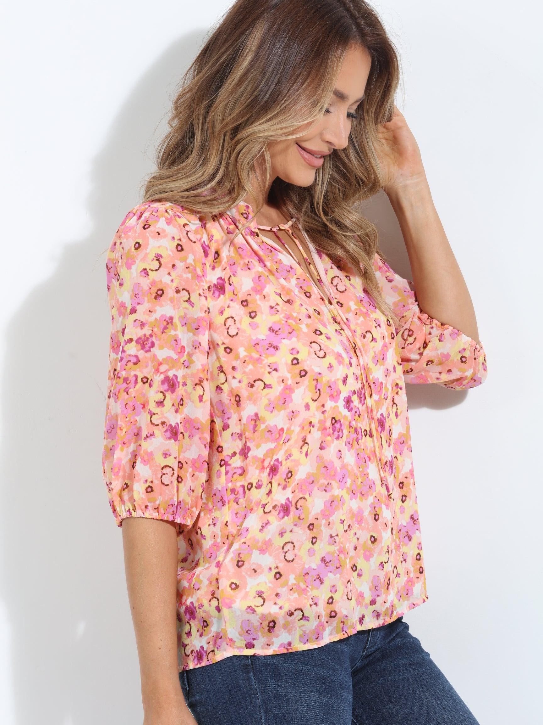 Jacinta Split-Neck Blouse-BEST SELER