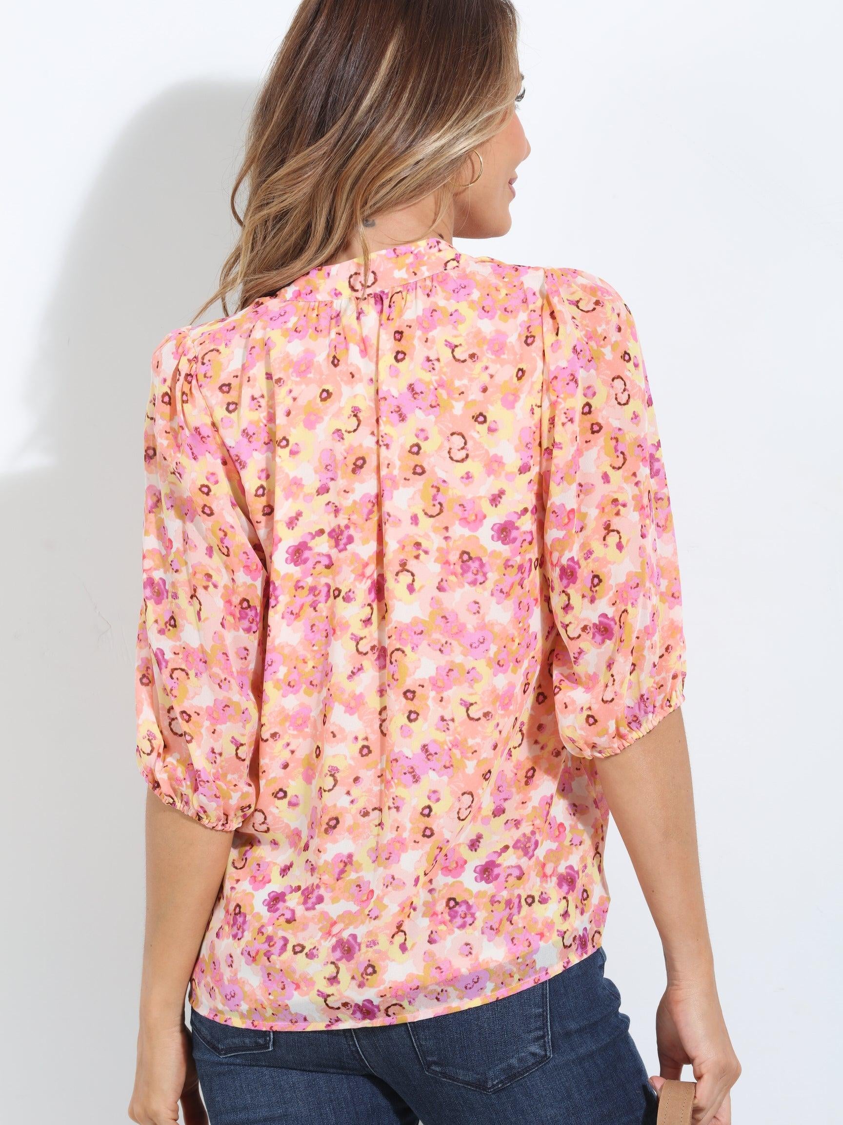 Jacinta Split-Neck Blouse-BEST SELER
