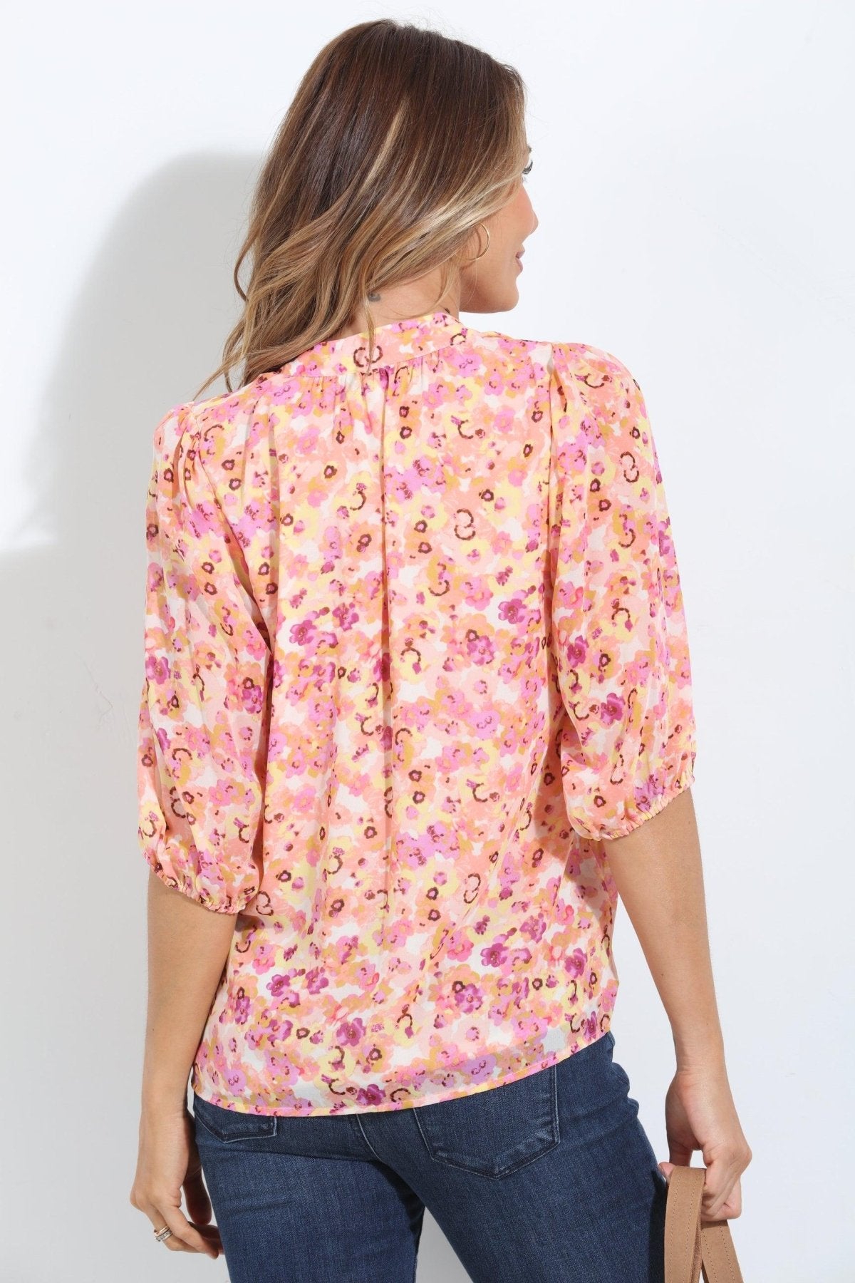 Jacinta Split-Neck Blouse-BEST SELER