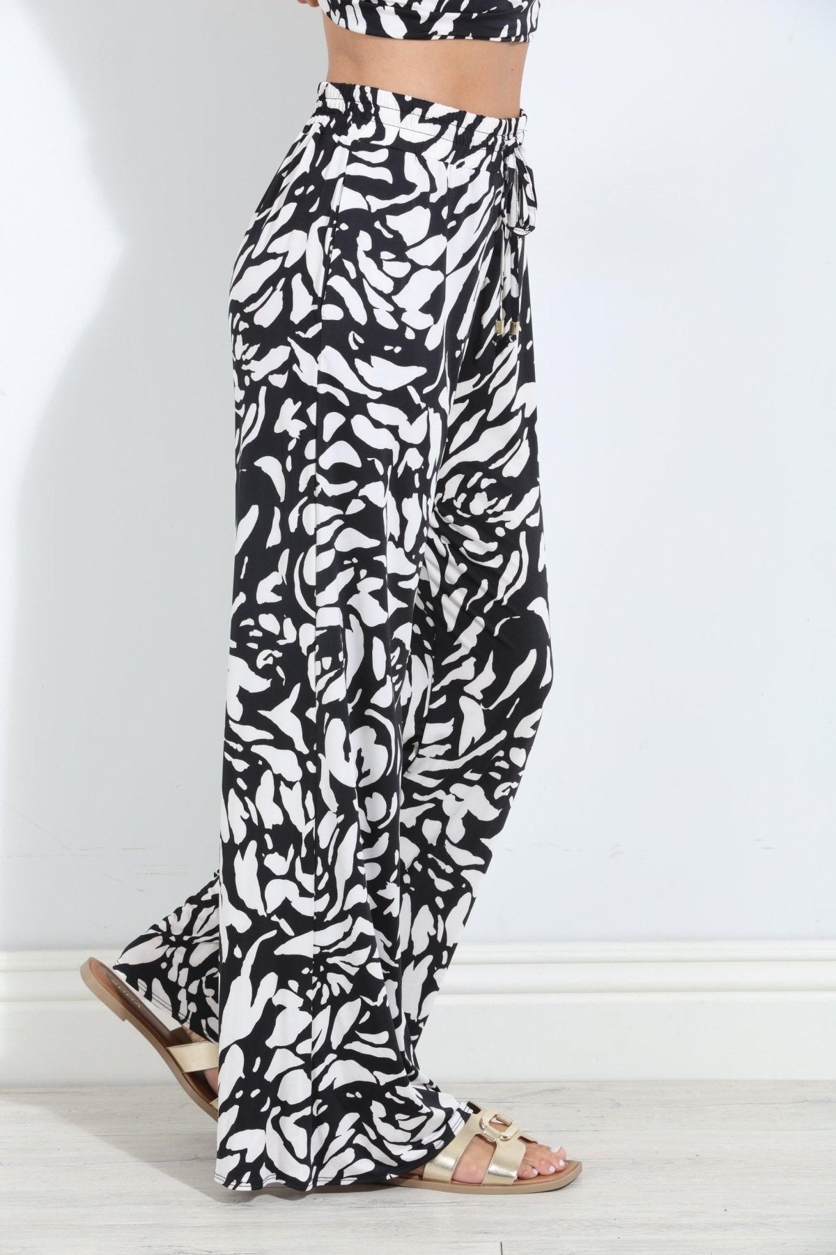 Dalma Drawstring Wide Leg Pant-FINAL SALE