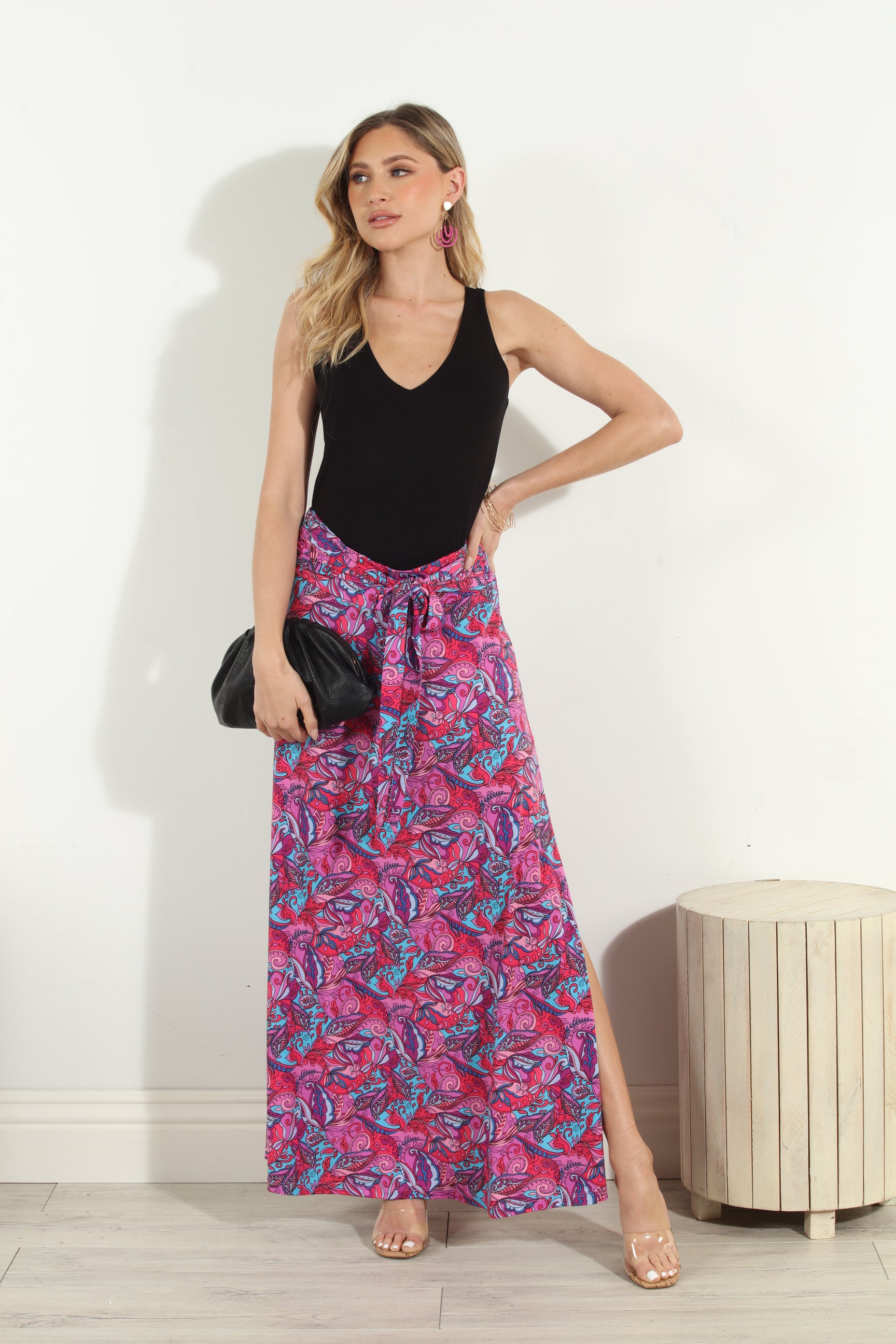 Shaye Tie Front Maxi Skirt-BEST SELLER