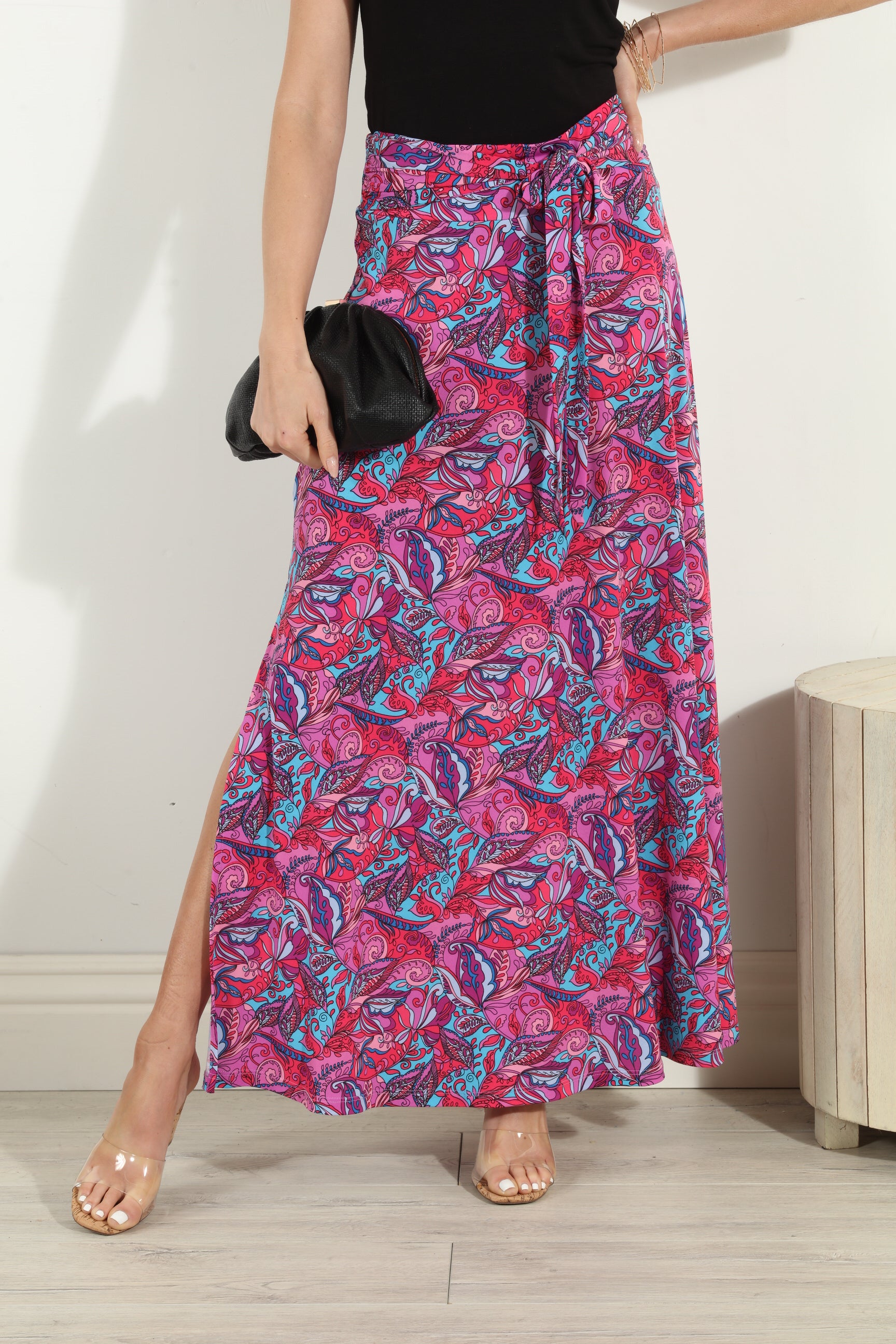 Shaye Tie Front Maxi Skirt-FINAL SALE