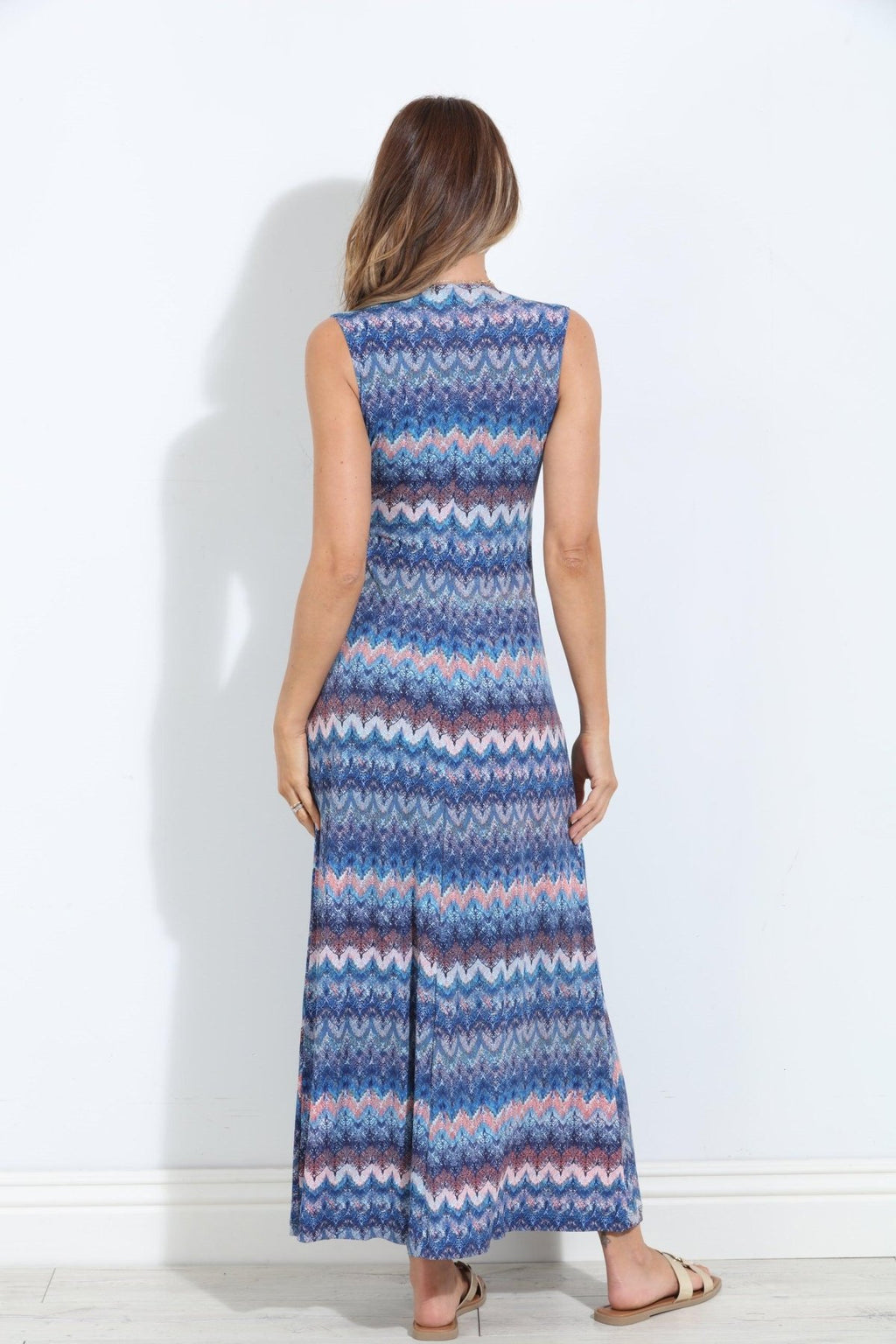 Odyssey Stretch V-Neck Maxi Dress-FINAL SALE