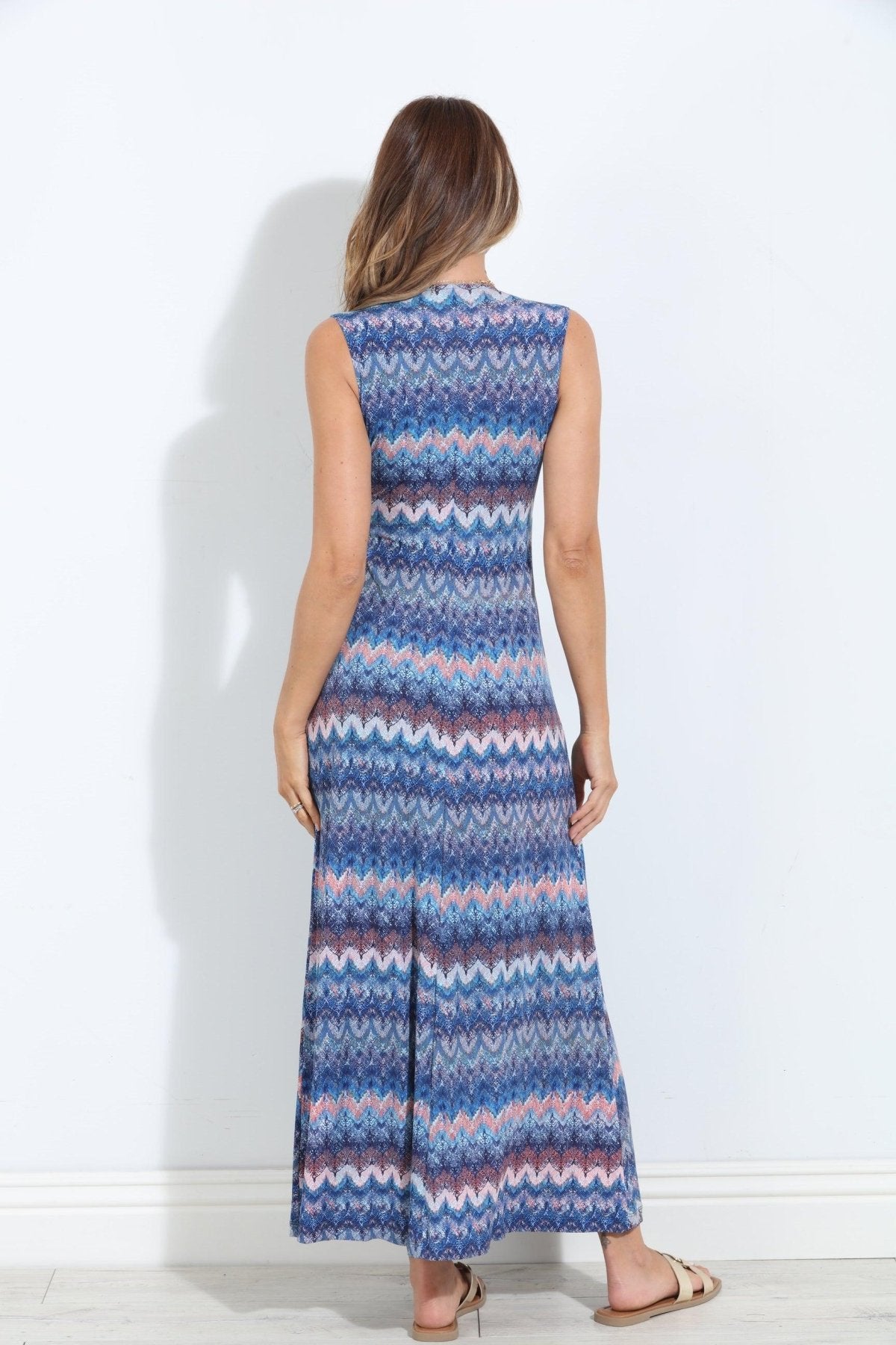Odyssey Stretch V-Neck Maxi Dress-FINAL SALE