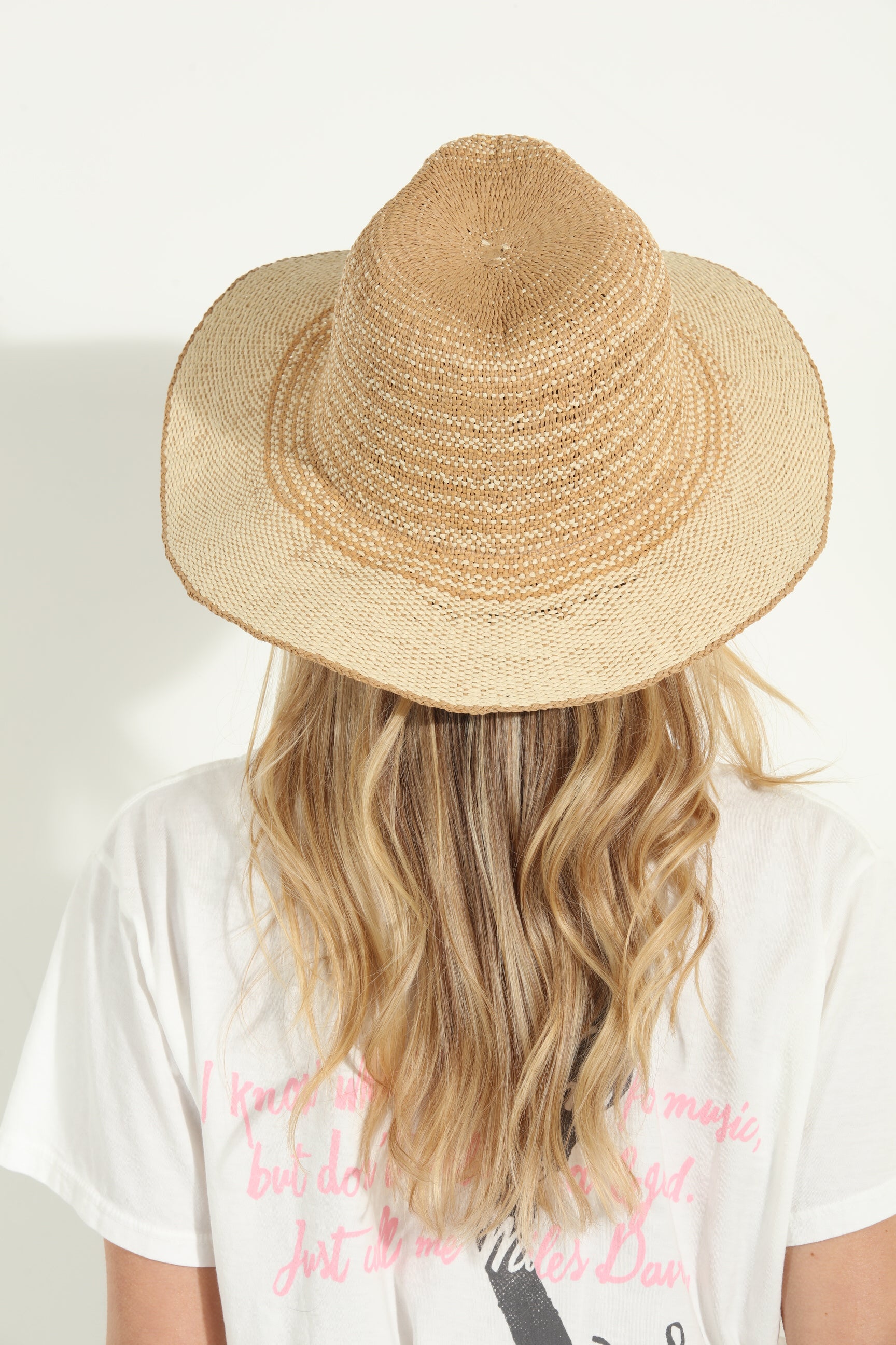 Two-Toned Woven Sun Hat