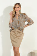 Bellah 3/4 Sleeve Surplice Blouse-FINAL SALE