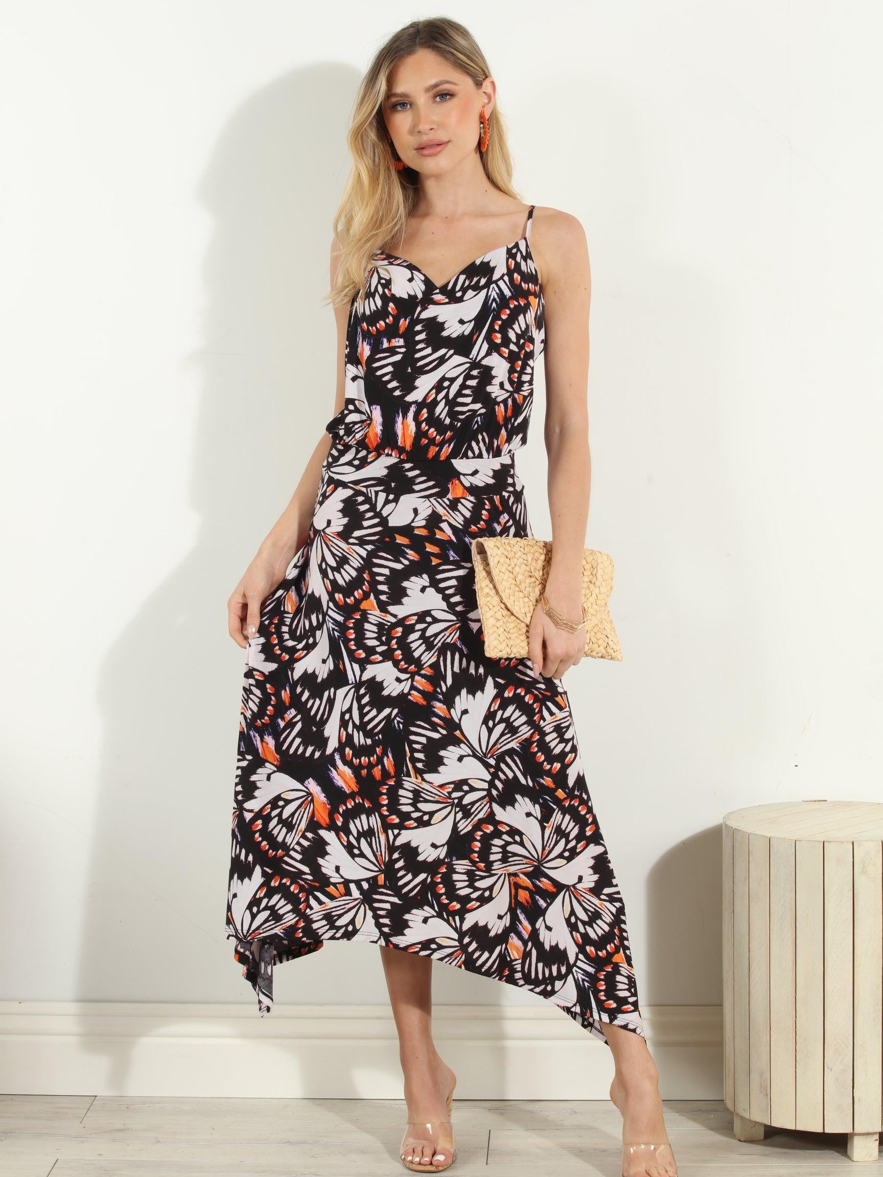 Tessa Stretch Cowl Banded Dress-FINAL SALE
