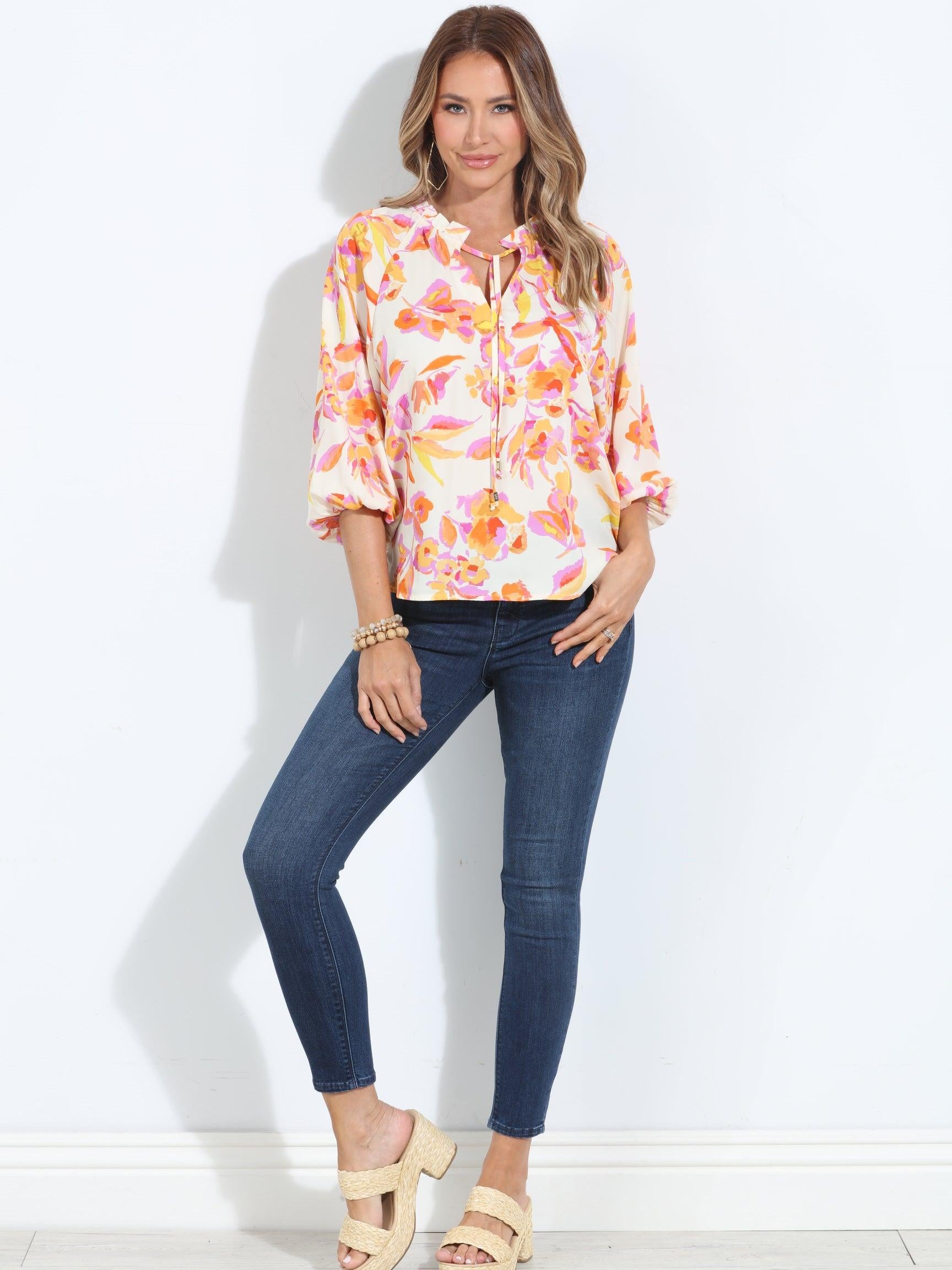 Emilie Split-Neck Blouse-BEST SELLER