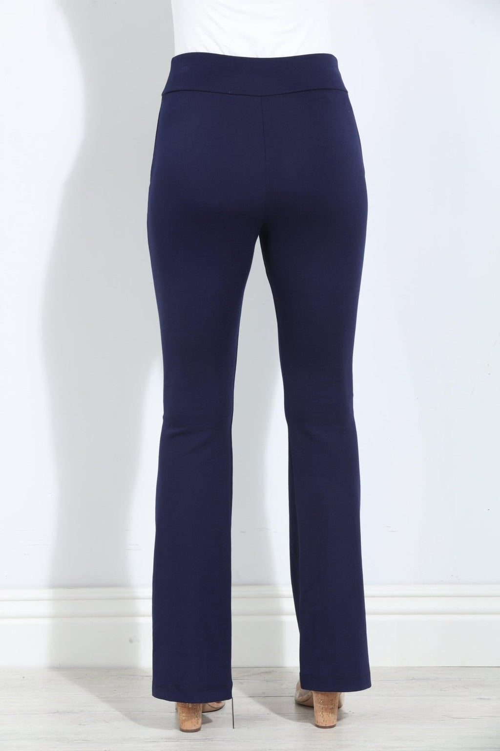 Navy Ponti Button Pants-FINAL SALE