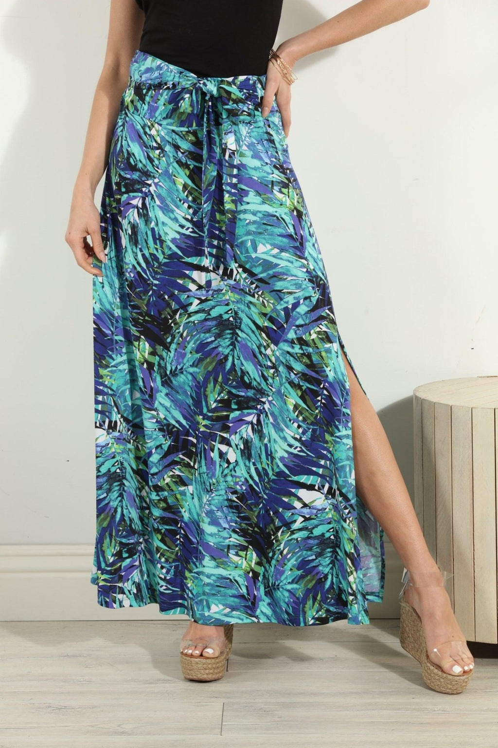 Audrie Tie Front Maxi Skirt-FINAL SALE