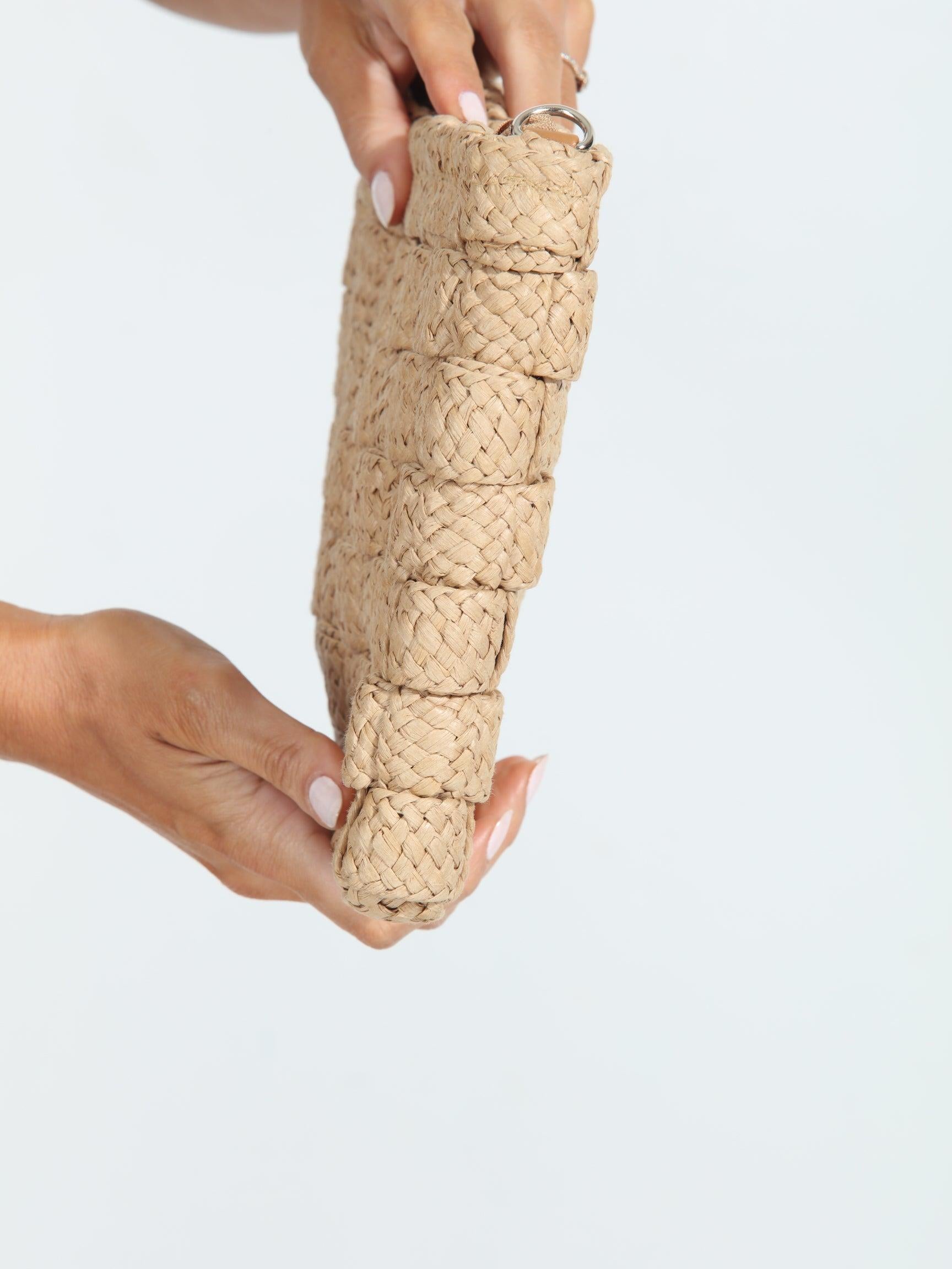 Khaki Waffle Clutch