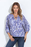 Frederick Split-Neck Blouse