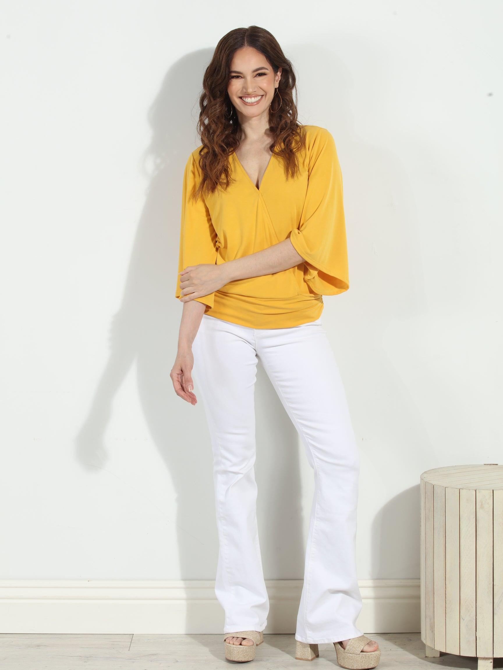 Mimosa Cupro Stretch Banded Kimono Top