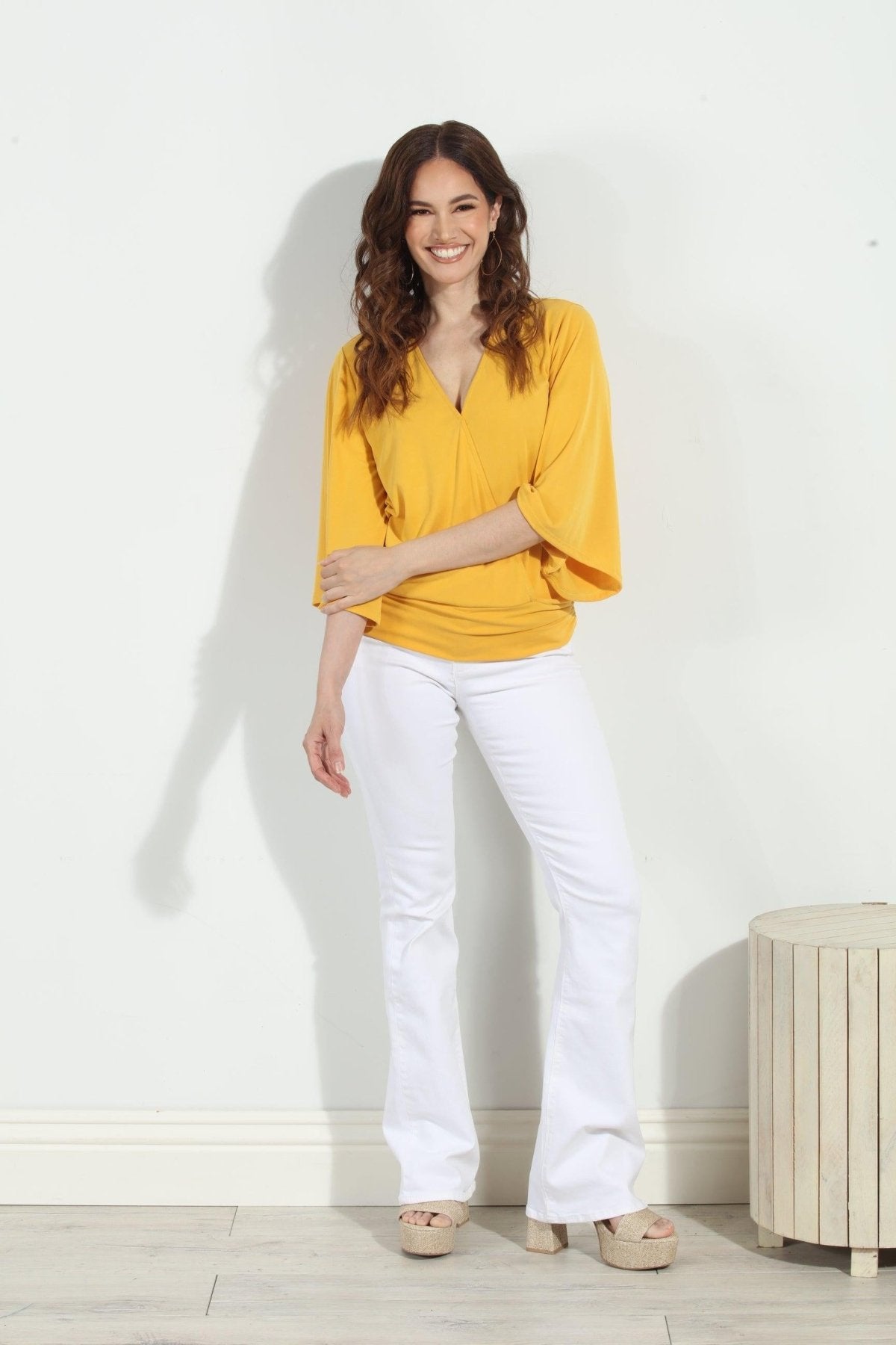 Mimosa Cupro Stretch Banded Kimono Top