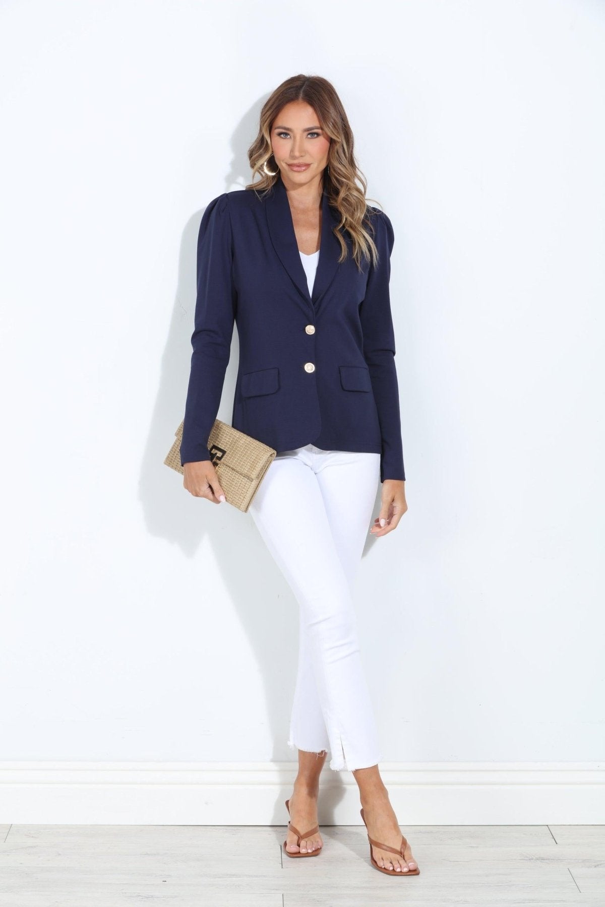 Kristi Navy Ponti Blazer-BEST SELLER