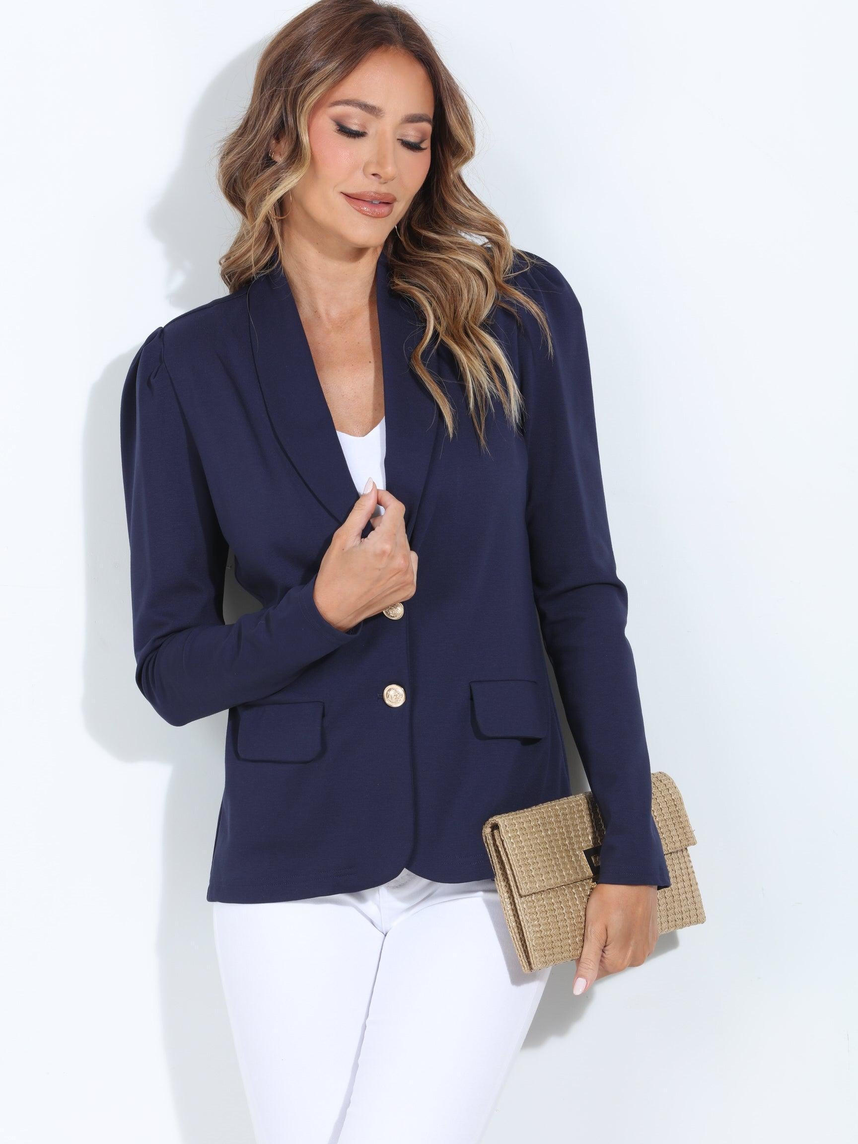 Kristi Navy Ponti Blazer-BEST SELLER